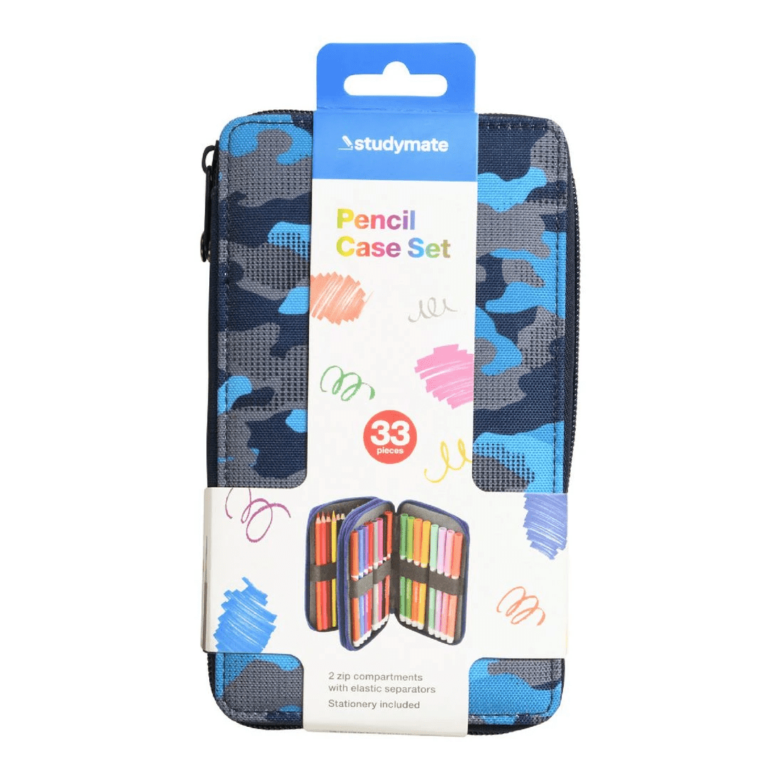 1 Studymate Pencil Case Set Camo 32 Piece, 1 of 10