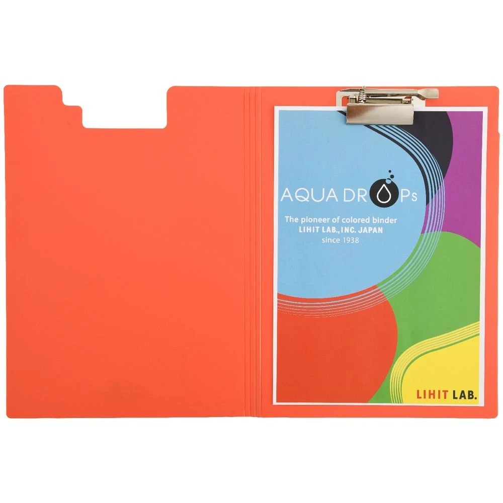 3 Aqua Drops Clipfolder A4 Vivid Red, 3 of 4