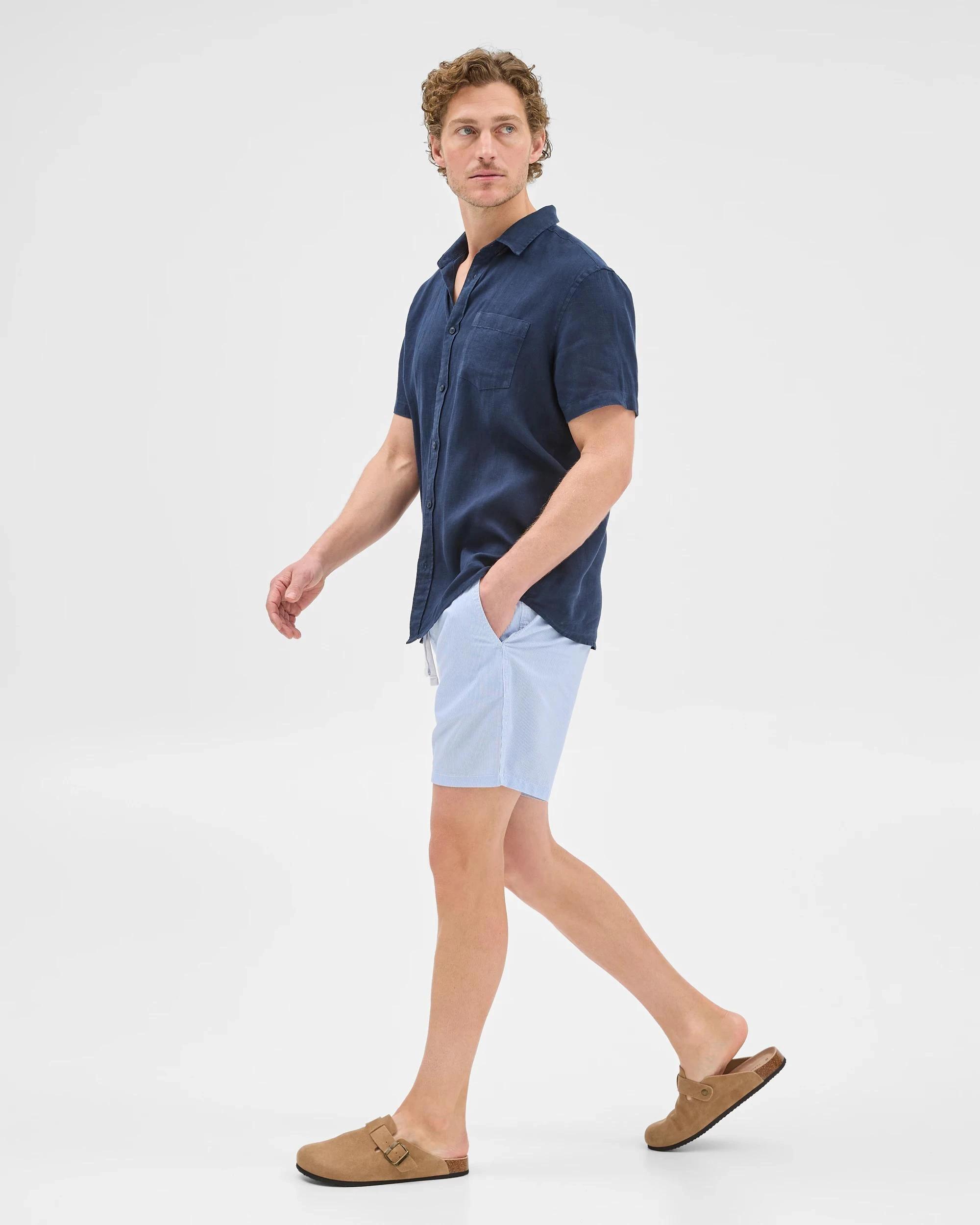 2 Target Australian Cotton Micro Stripe Shorts LIGHT BLUE, 2 of 7