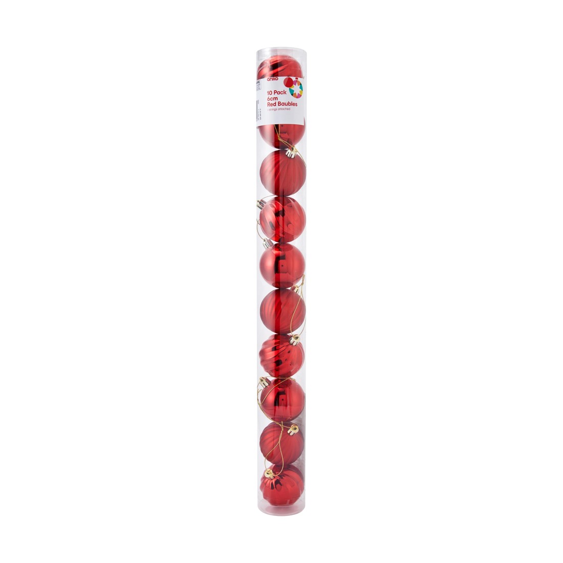 7 10 Pack 6cm Red Baubles, 7 of 7