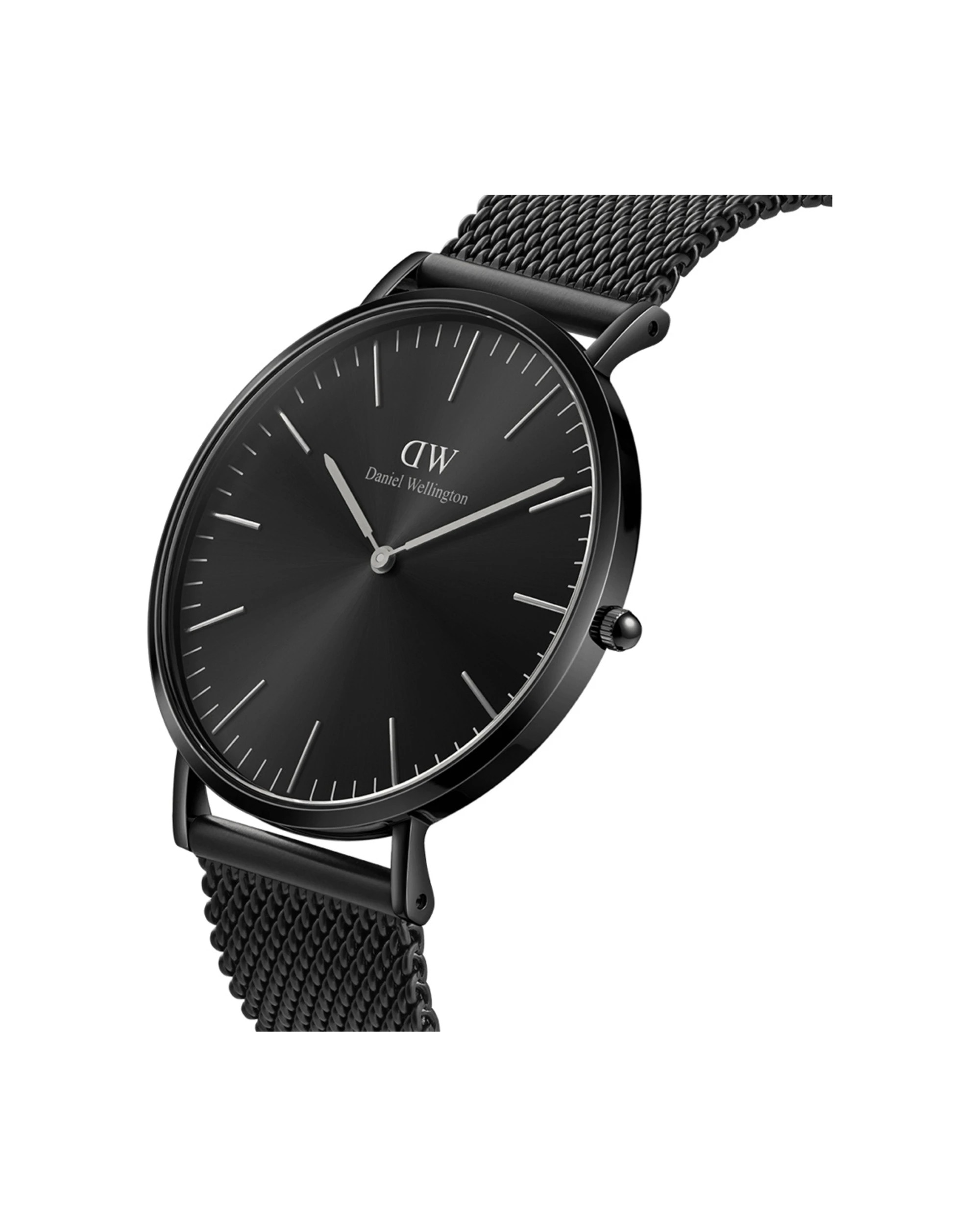 3 Daniel Wellington Classic 40mm Ashfield Black Onyx Mesh Watch, 3 of 6