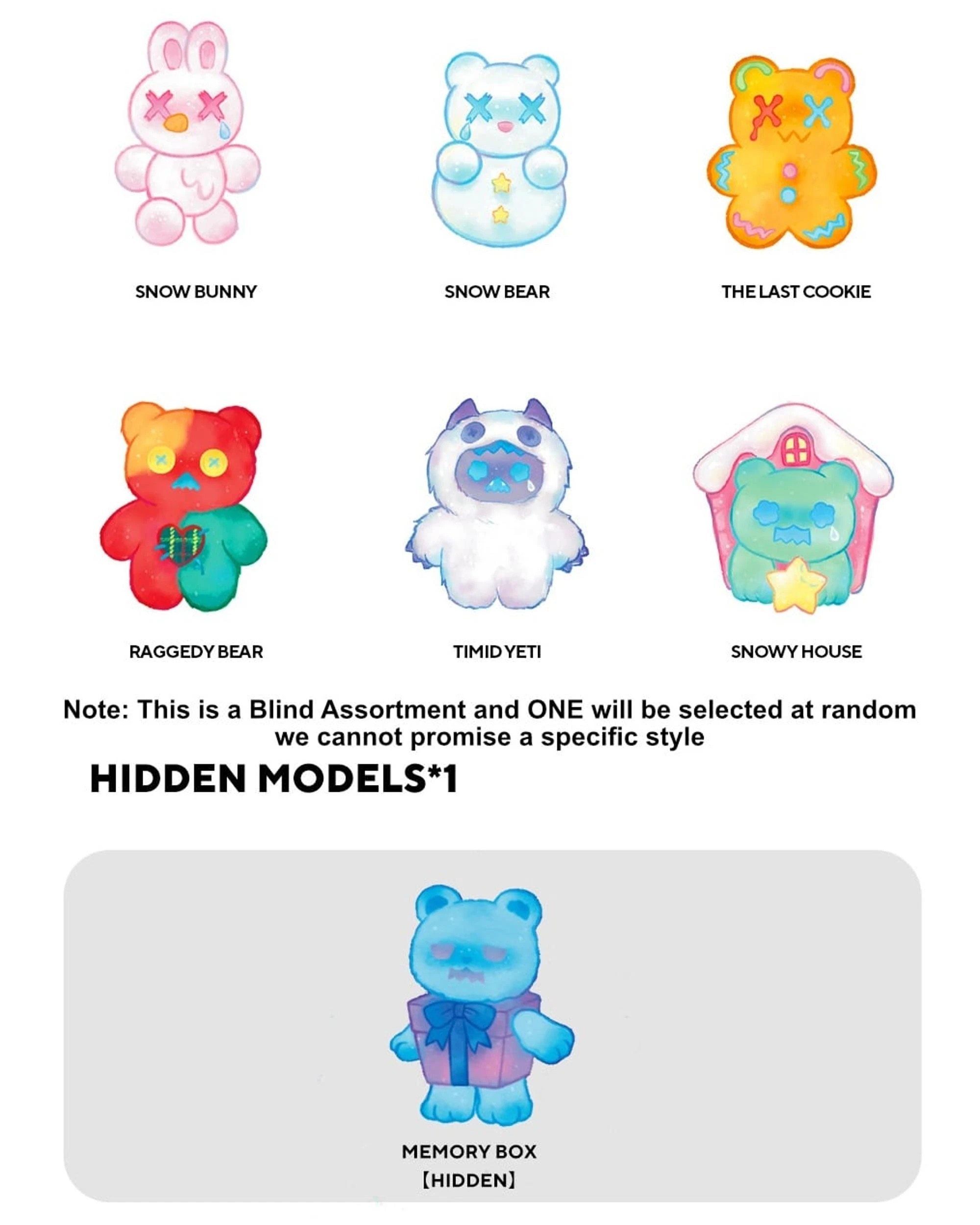 2 Finding Unicorn ShinWoo Ghost Bear Cold Hug Series Plush Blind Box, 2 of 9