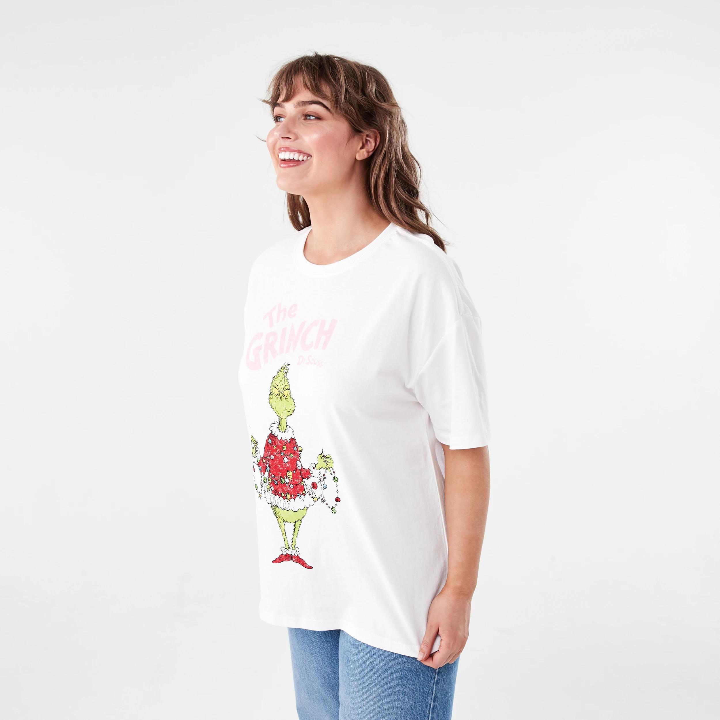 2 The Grinch License Short Sleeve Christmas T-shirt GRINCH SNOW WHITE, 2 of 6