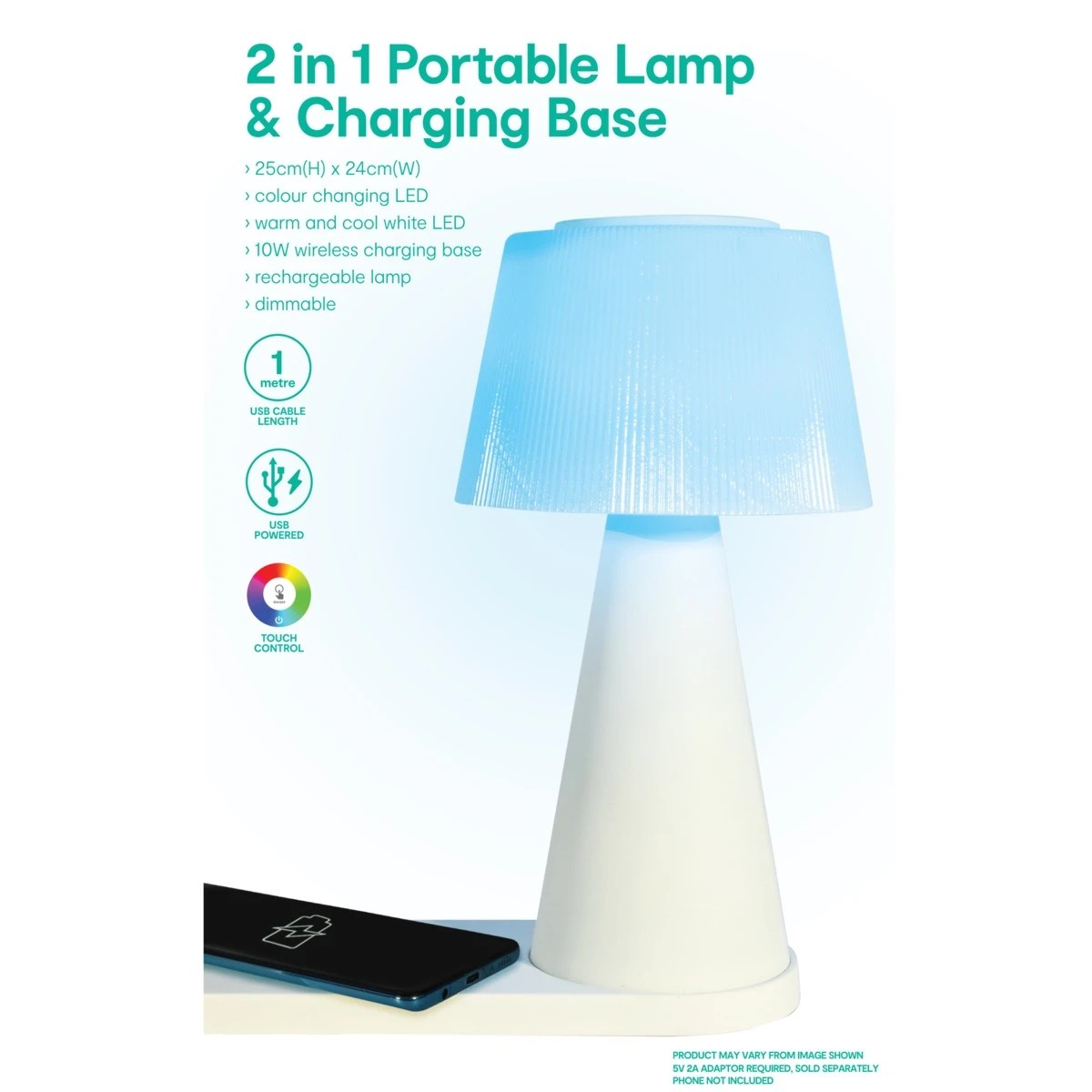 4 2-in-1 Portable Lamp & Charging Base, 4 of 6