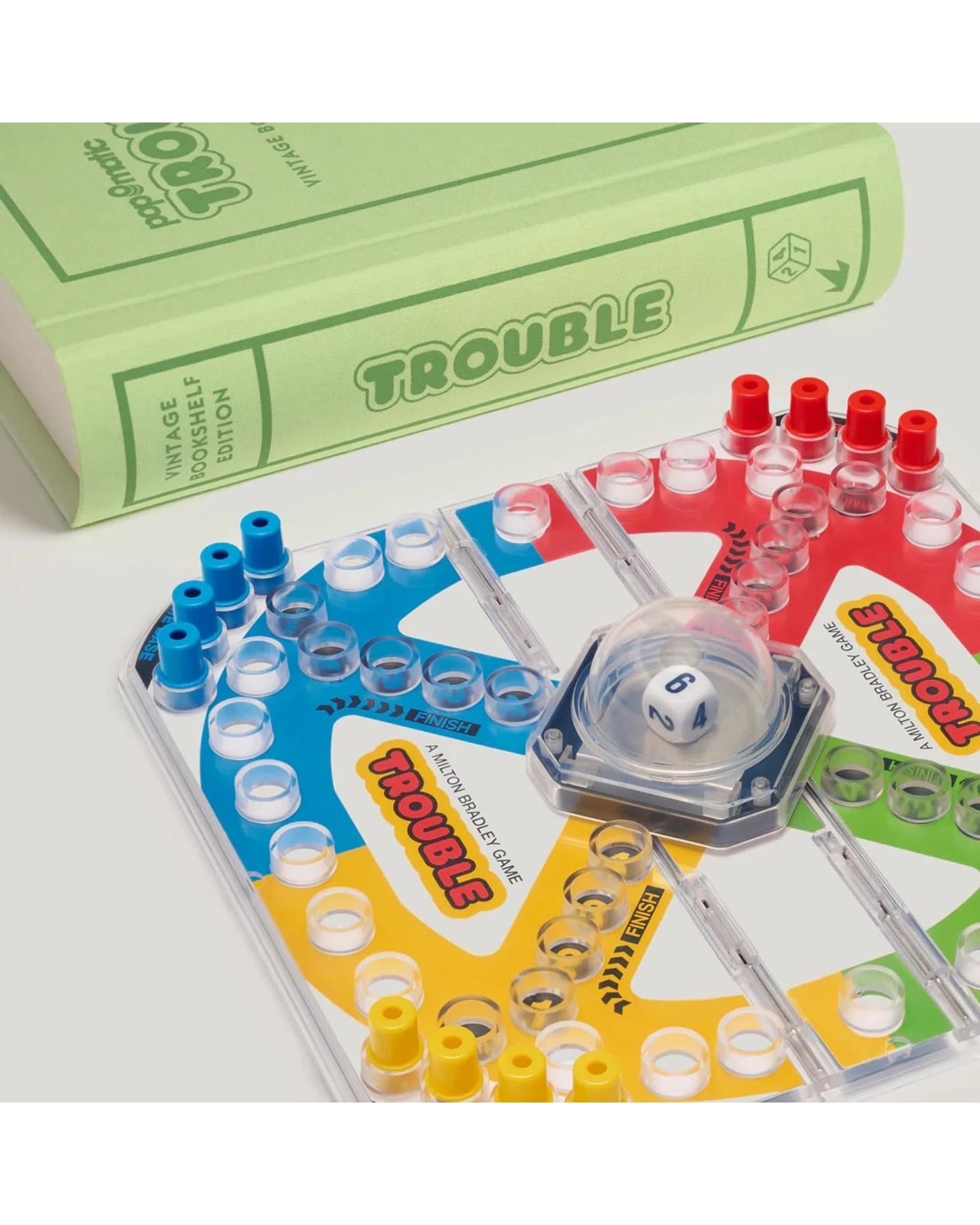 5 Trouble Vintage Bookshelf Edition Board Game, 5 of 6