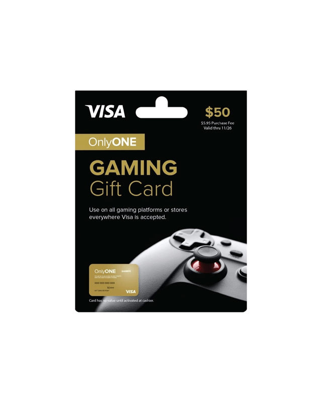 Only One VISA $50 Gaming Gift 