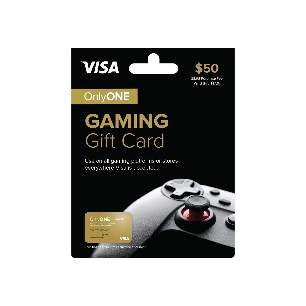 1 Only One VISA $50 Gaming Gift Card, 1 of 1