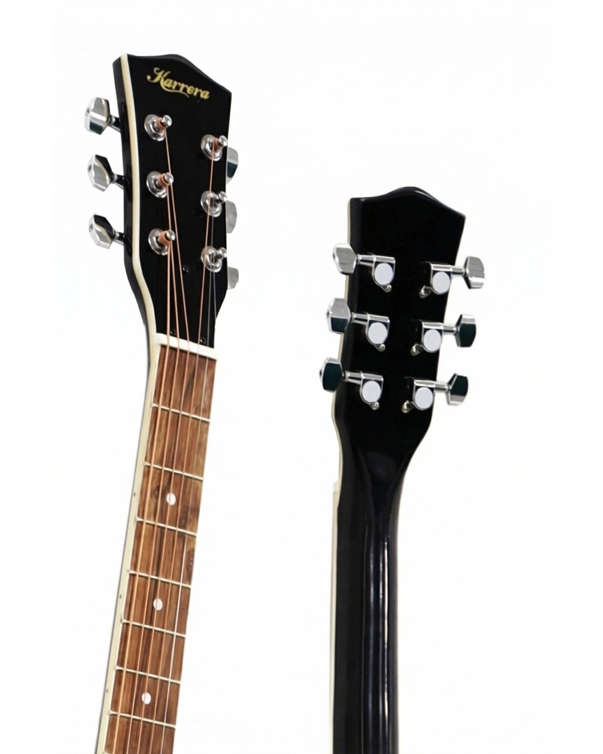 4 Karrera 40in Resonator Guitar - Black, 4 of 6