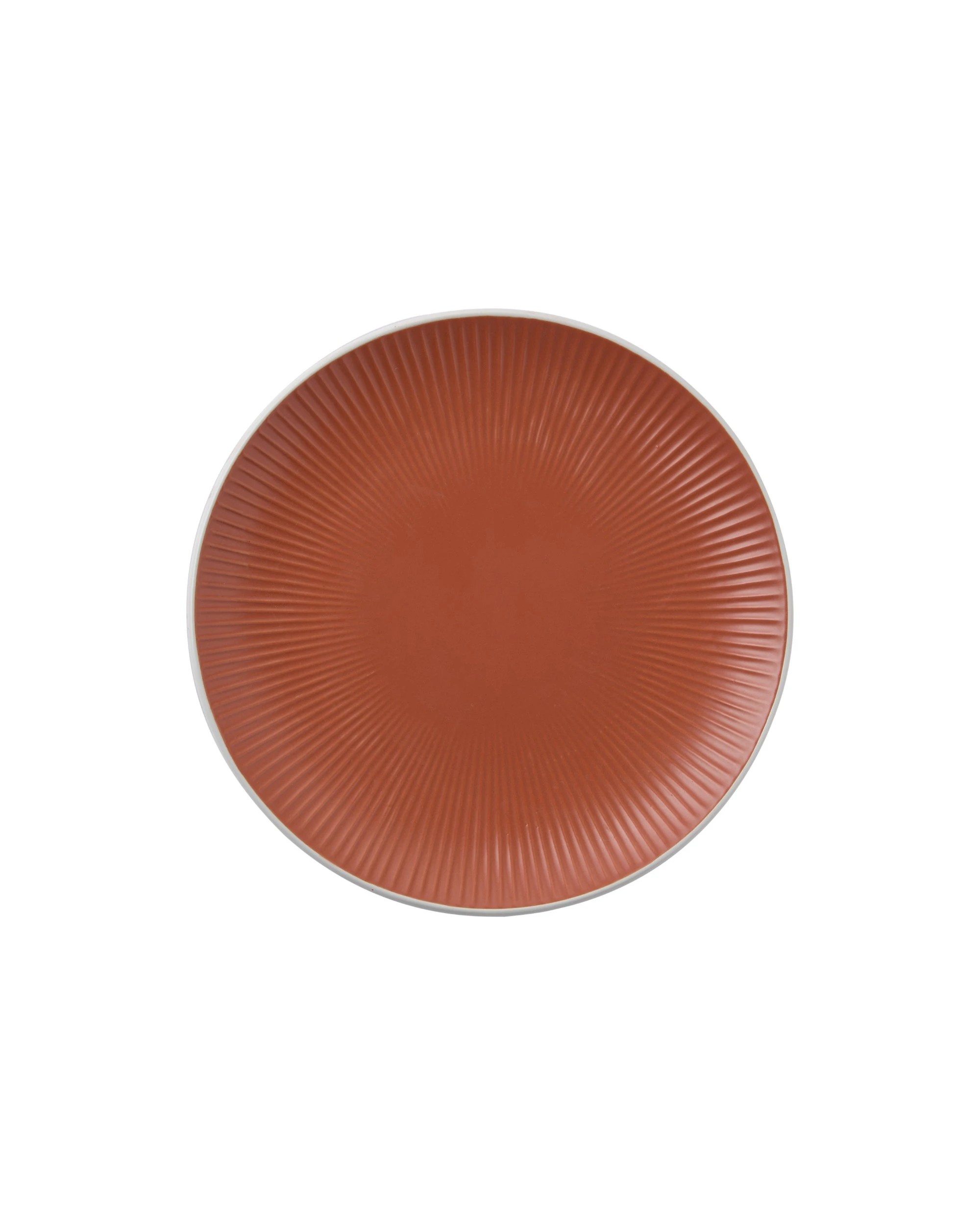 6 Cadence & Co. Maze 12-Piece Ribbed Matte Glaze Dinner Set 4 person - Terracotta, 6 of 7