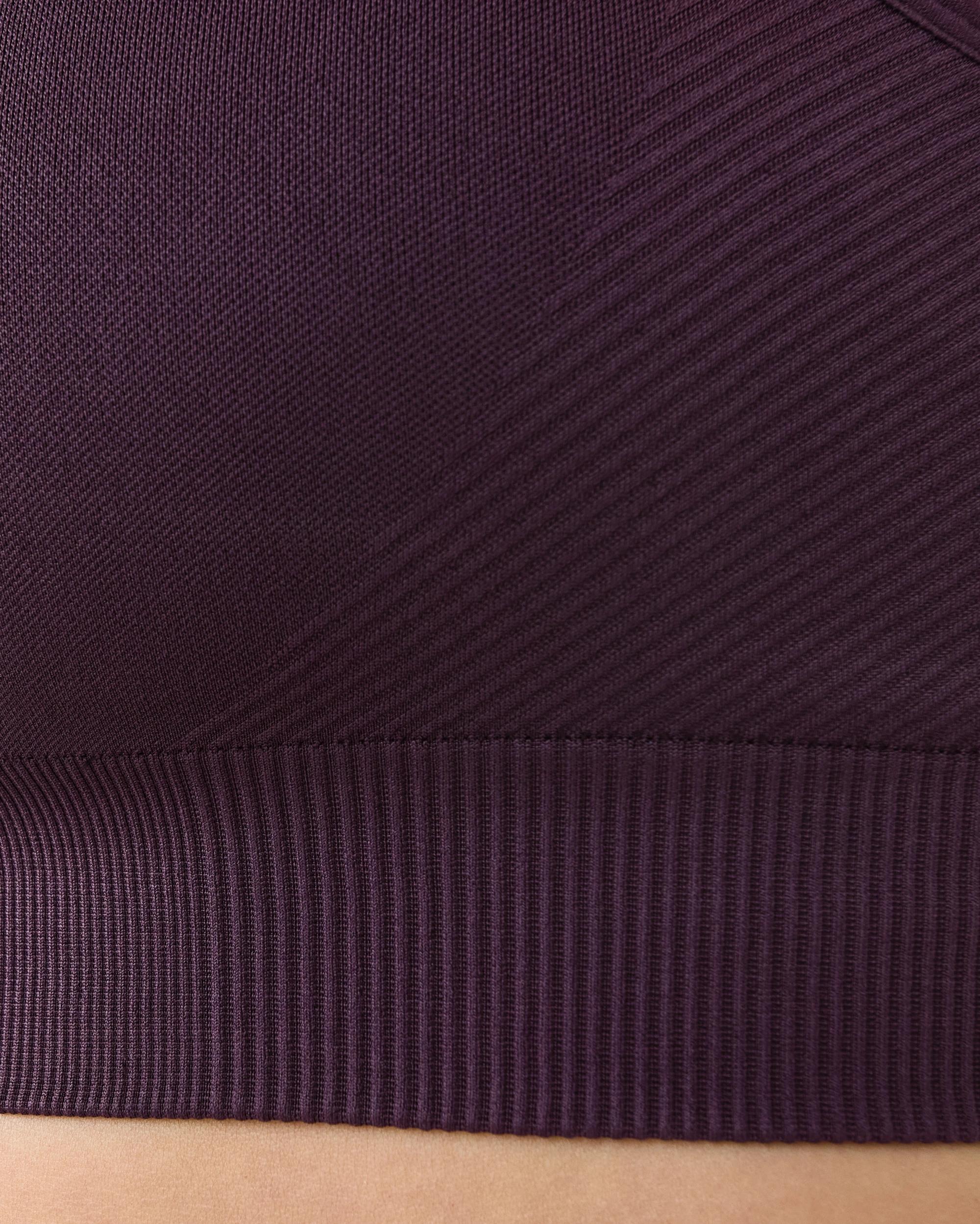 7 Active Womens Seamfree Crop Top Pur Raisin, 7 of 8