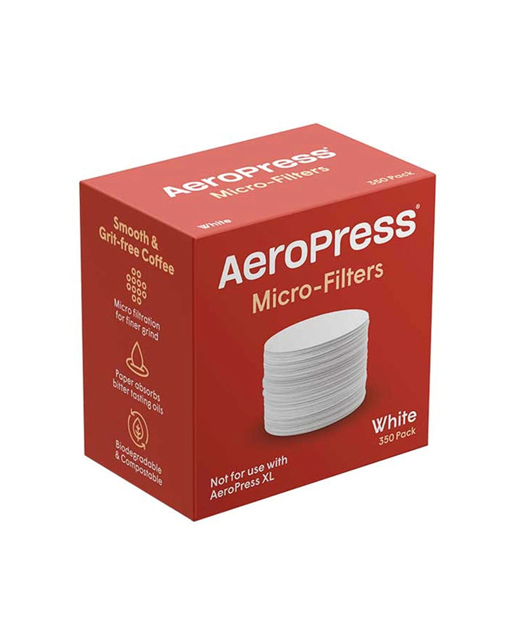 2 Aeropress Paper Coffee Filters Ultra Fine 350 Sheets Biodegradable Pack - White, 2 of 2