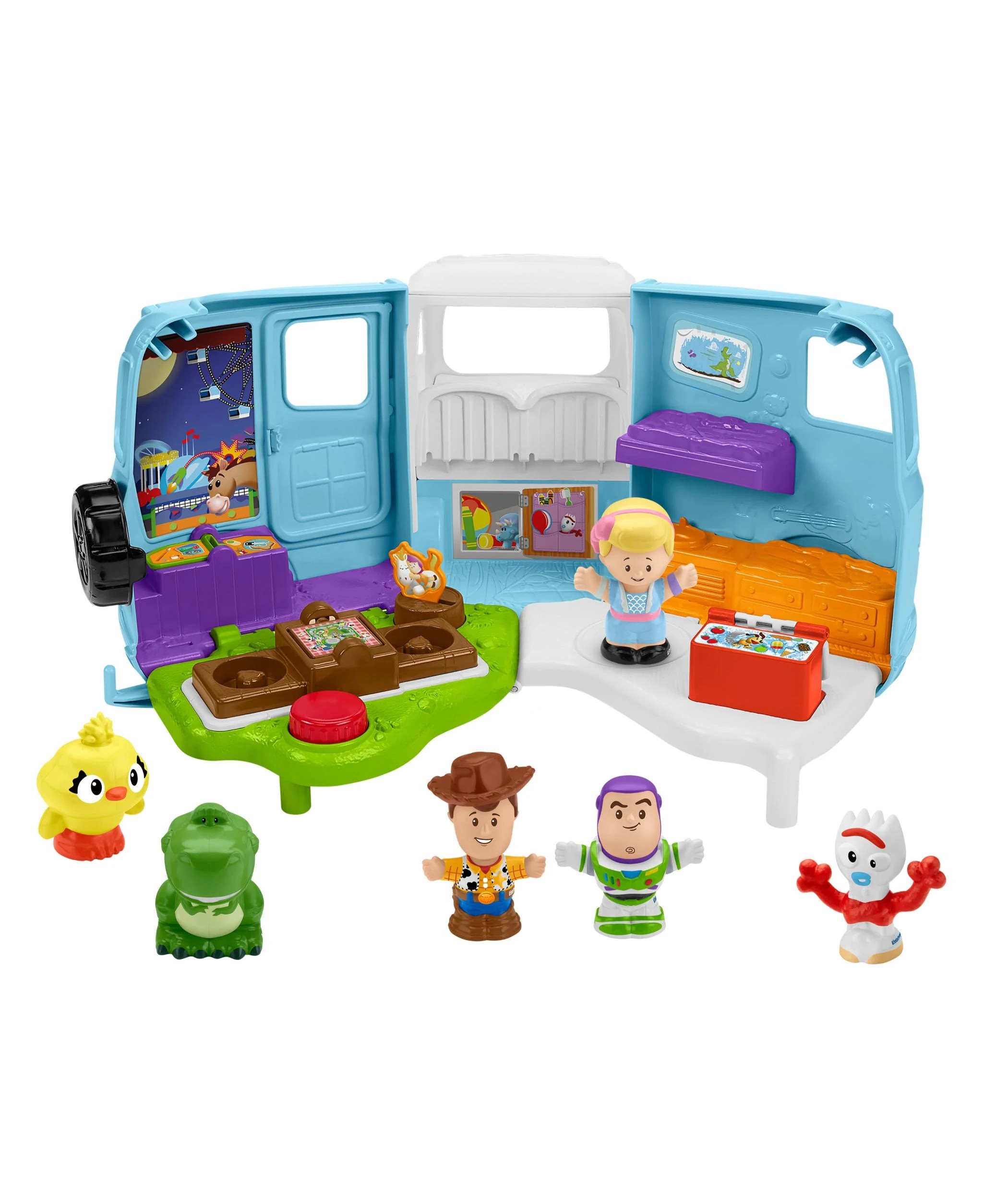 1 Fisher-Price Fisher - Price Little People Disney & Pixar Toy Story RV Adventure Toddler Playset & 6 Figures - Multi, 1 of 4
