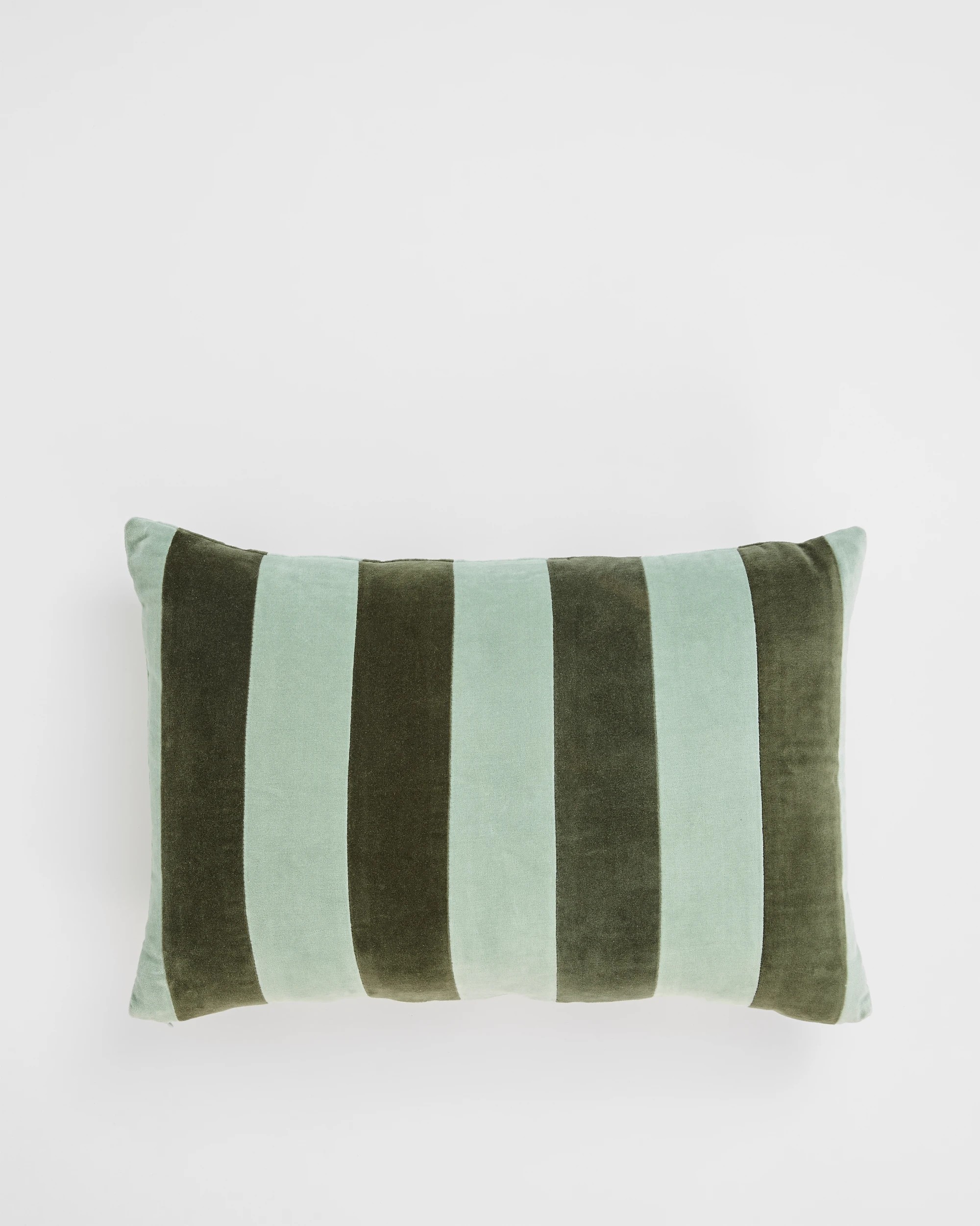 1 Target Lacy Velvet Stripe Cushion - Green, 1 of 2