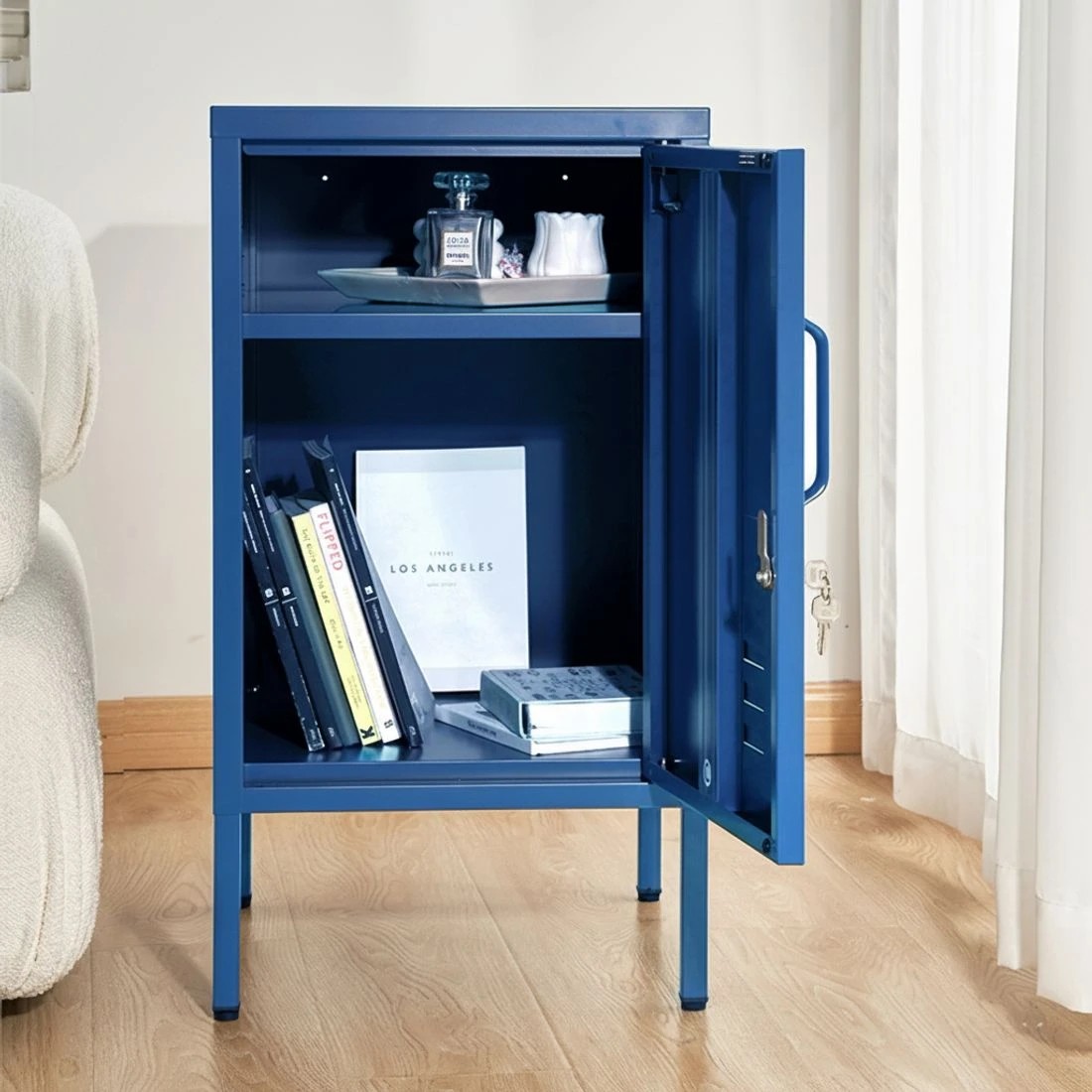 6 Artiss Bedside Table - Blue, 6 of 8