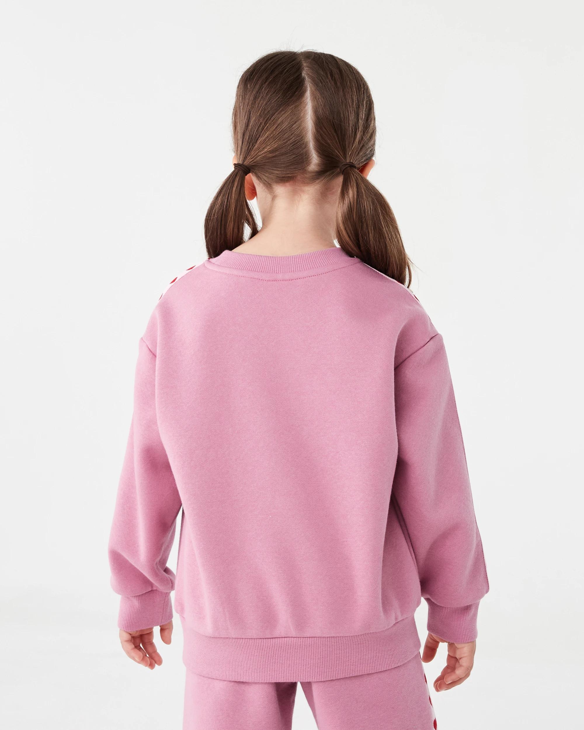 2 Tape Detail Crew Neck Sweatshirt Dust Rose, 2 of 8