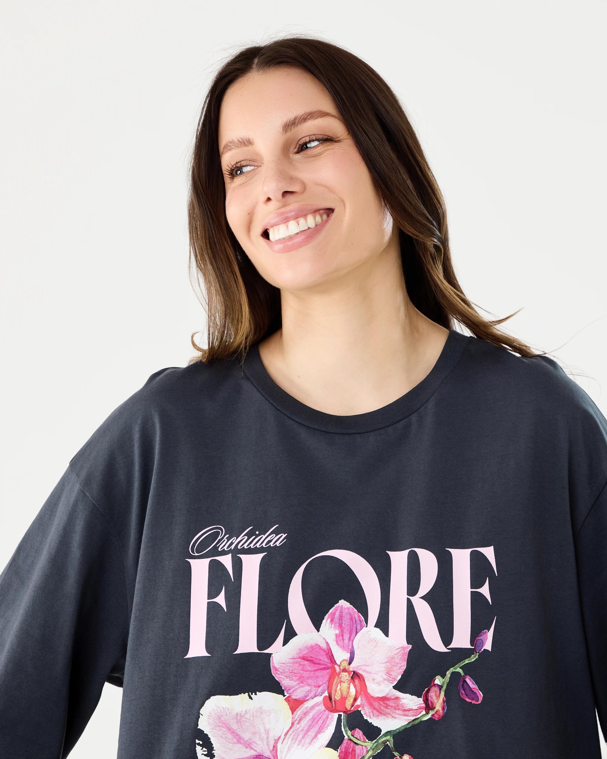 4 Short Sleeve Oversized Chopped Print T-shirt Fiore, 4 of 6