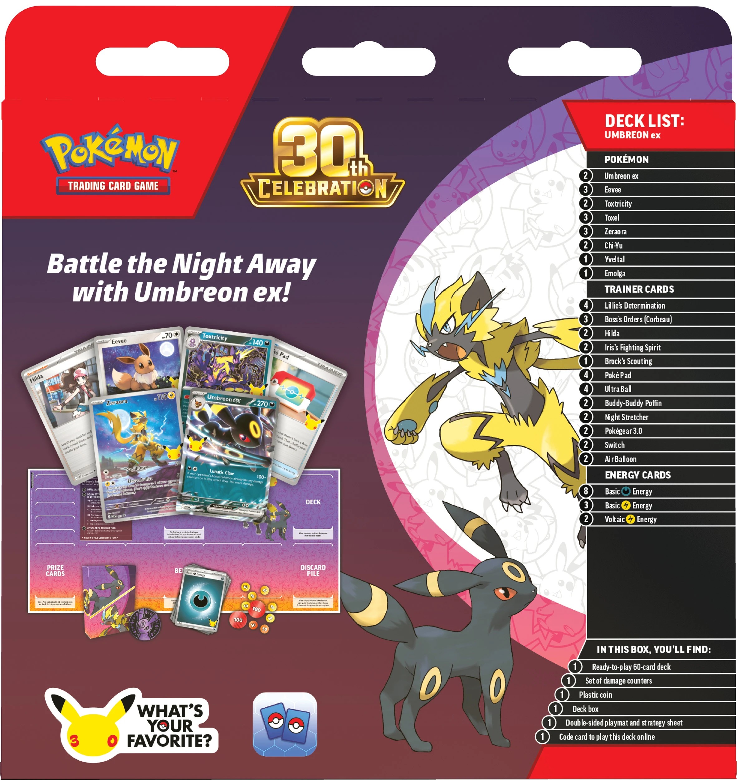 7 Pokemon Trading Card Game: 30th Celebration Battle Deck - Assorted, 7 of 9