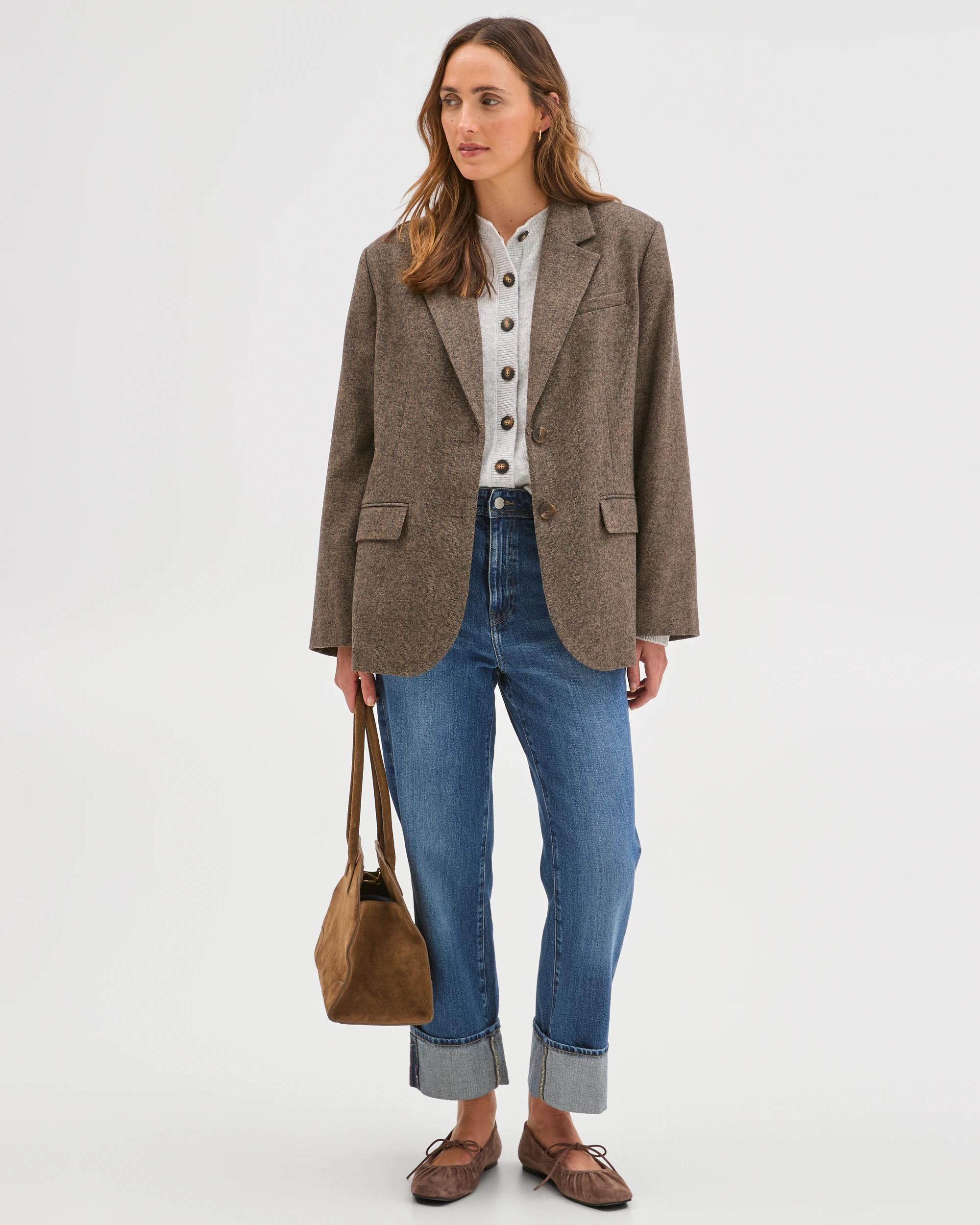 1 Target Woman Oversized Tweed Blazer TWEED, 1 of 8