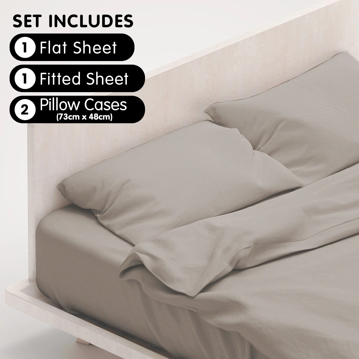5 4pc 1000 Thread Count Cotton Rich Sheet Gift Pack Cvc Microfibre Blend In Silver
 - King Bed, 5 of 8