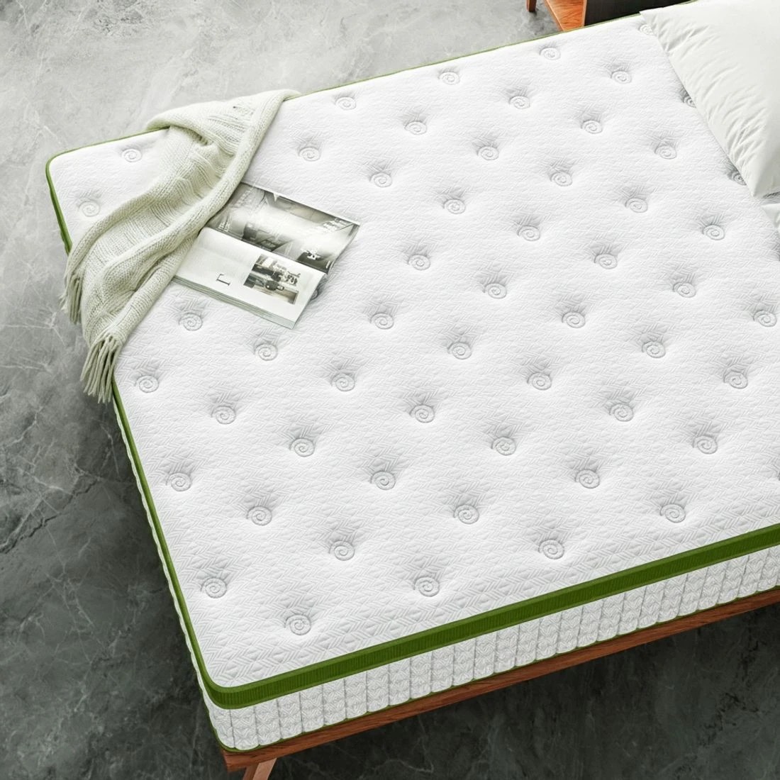 5 BedStory King Mattress 34cm Medium - Hybrid Mattress for Pressure Relief Motion - King Bed - White, 5 of 6