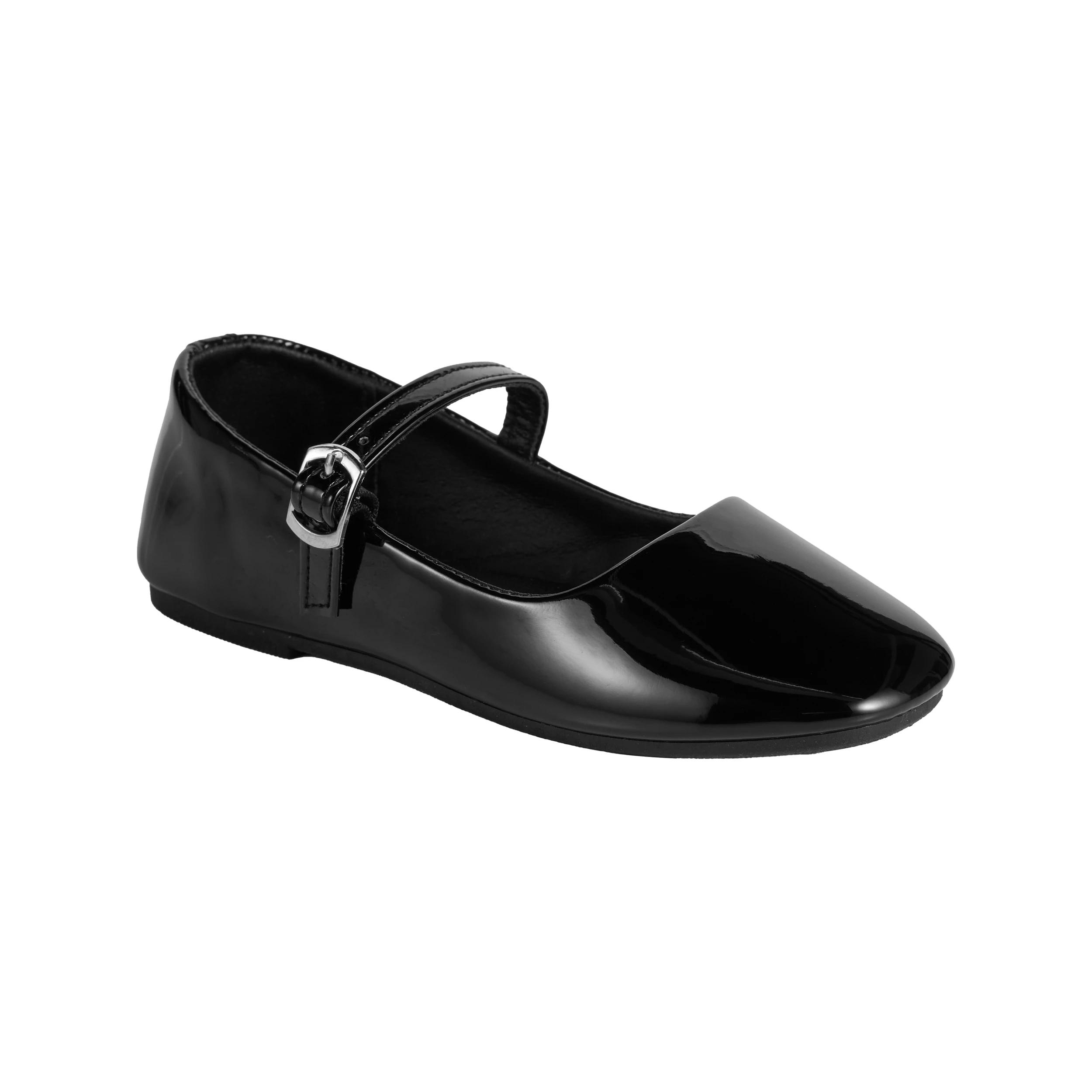 1 Junior Camilla Square Toe Flats BLACK, 1 of 5