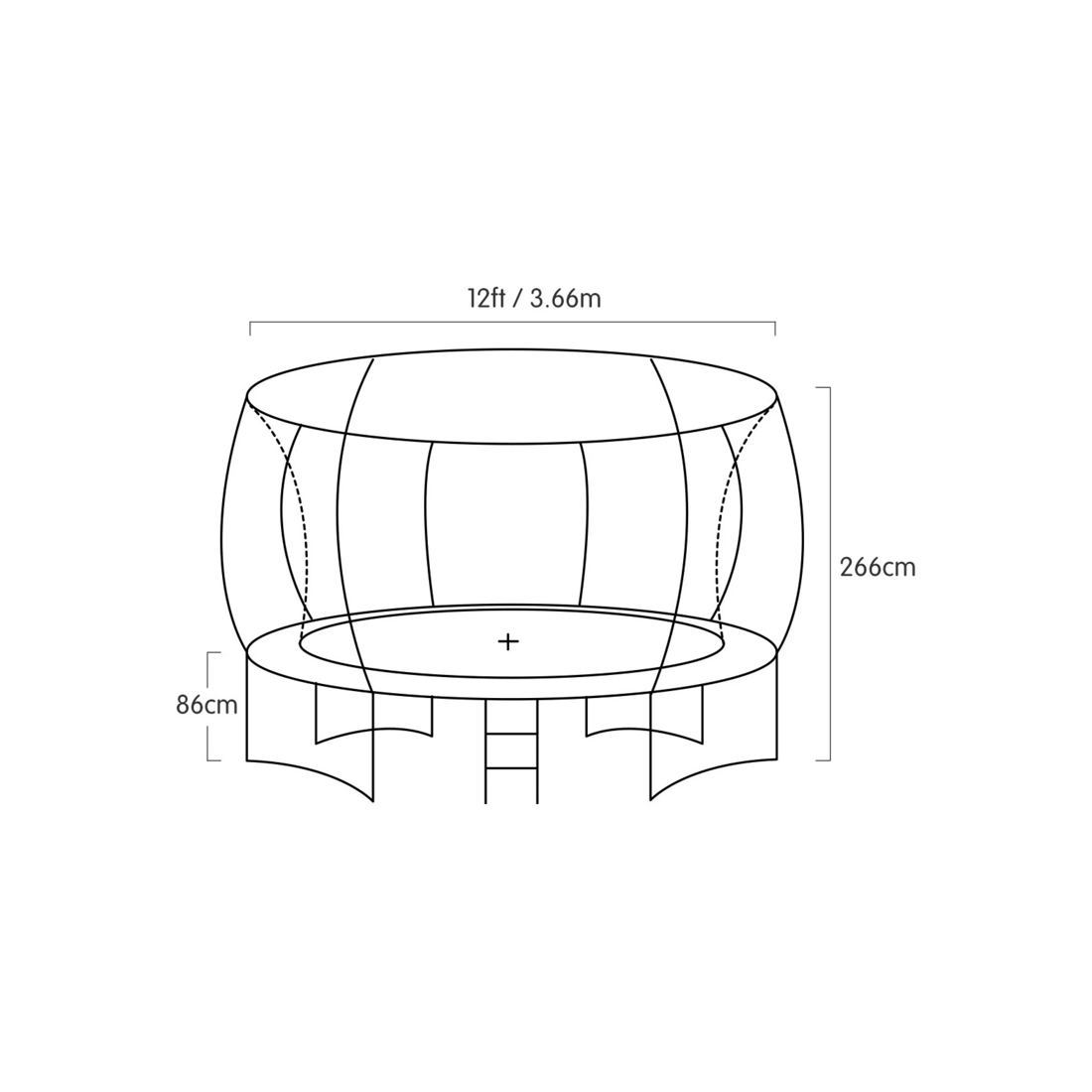 2 Kahuna Trampoline 12 ft with Roof - Pattern, 2 of 5
