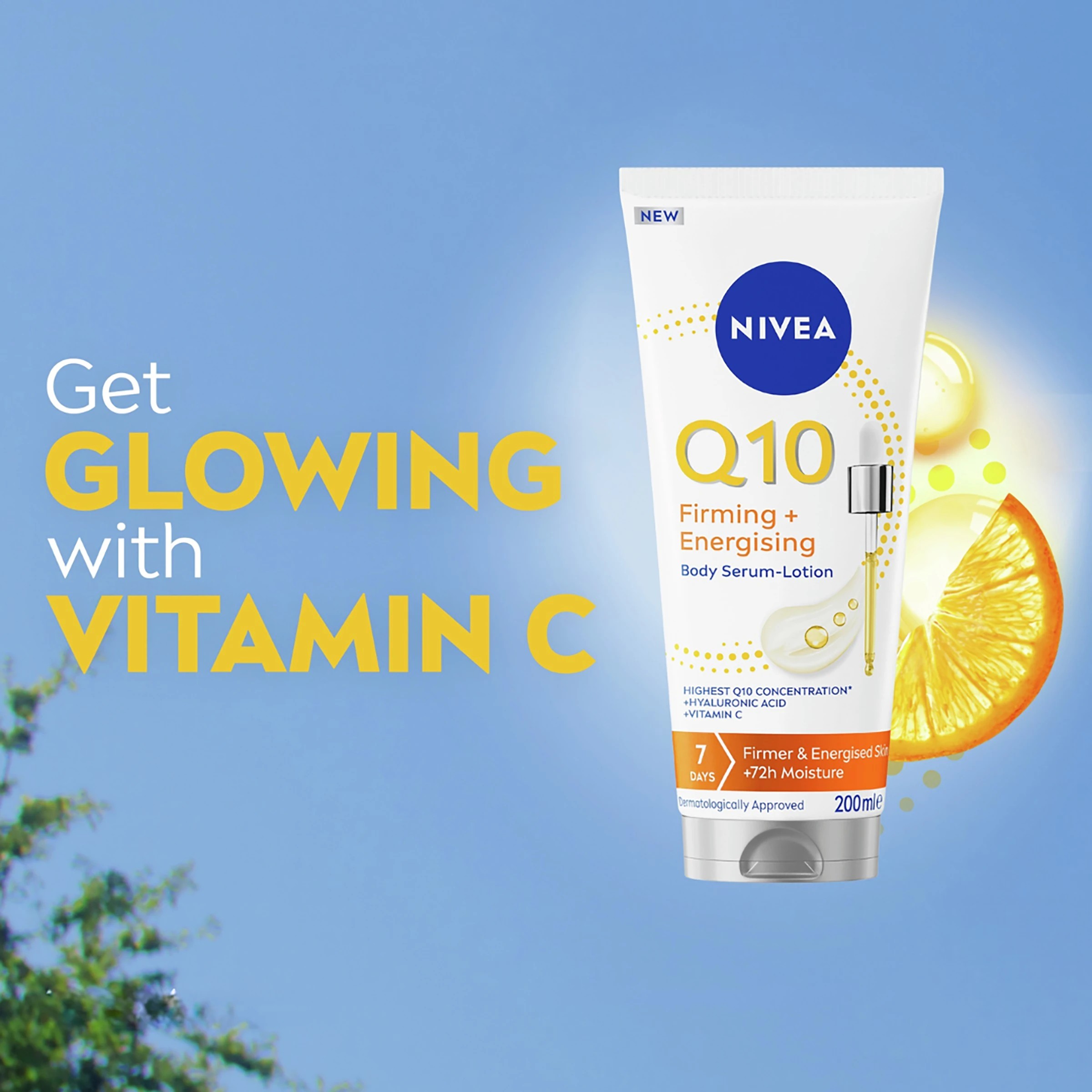 3 Nivea Q10 Firming + Energising Body Serum-Lotion 200ml - Hyaluronic Acid and Vitamin C, 3 of 8