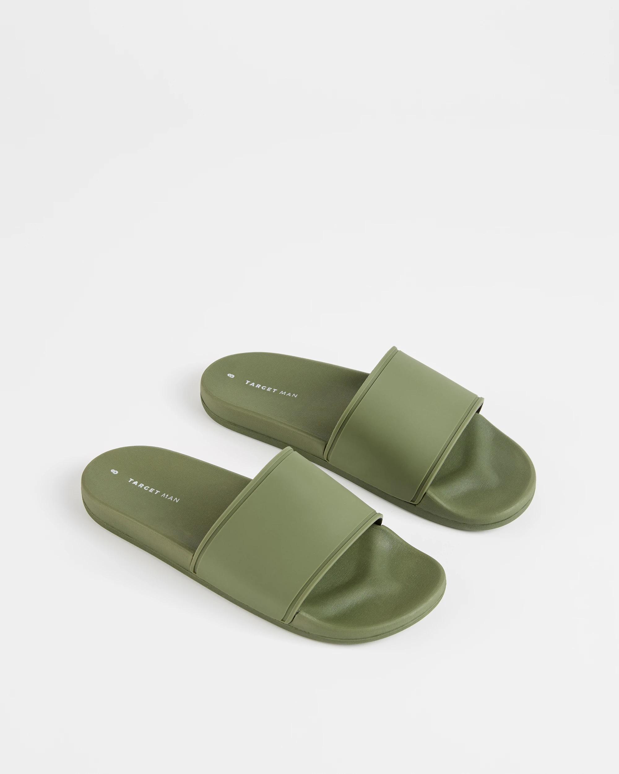 3 Target Mens Rubber Slide KHAKI, 3 of 3