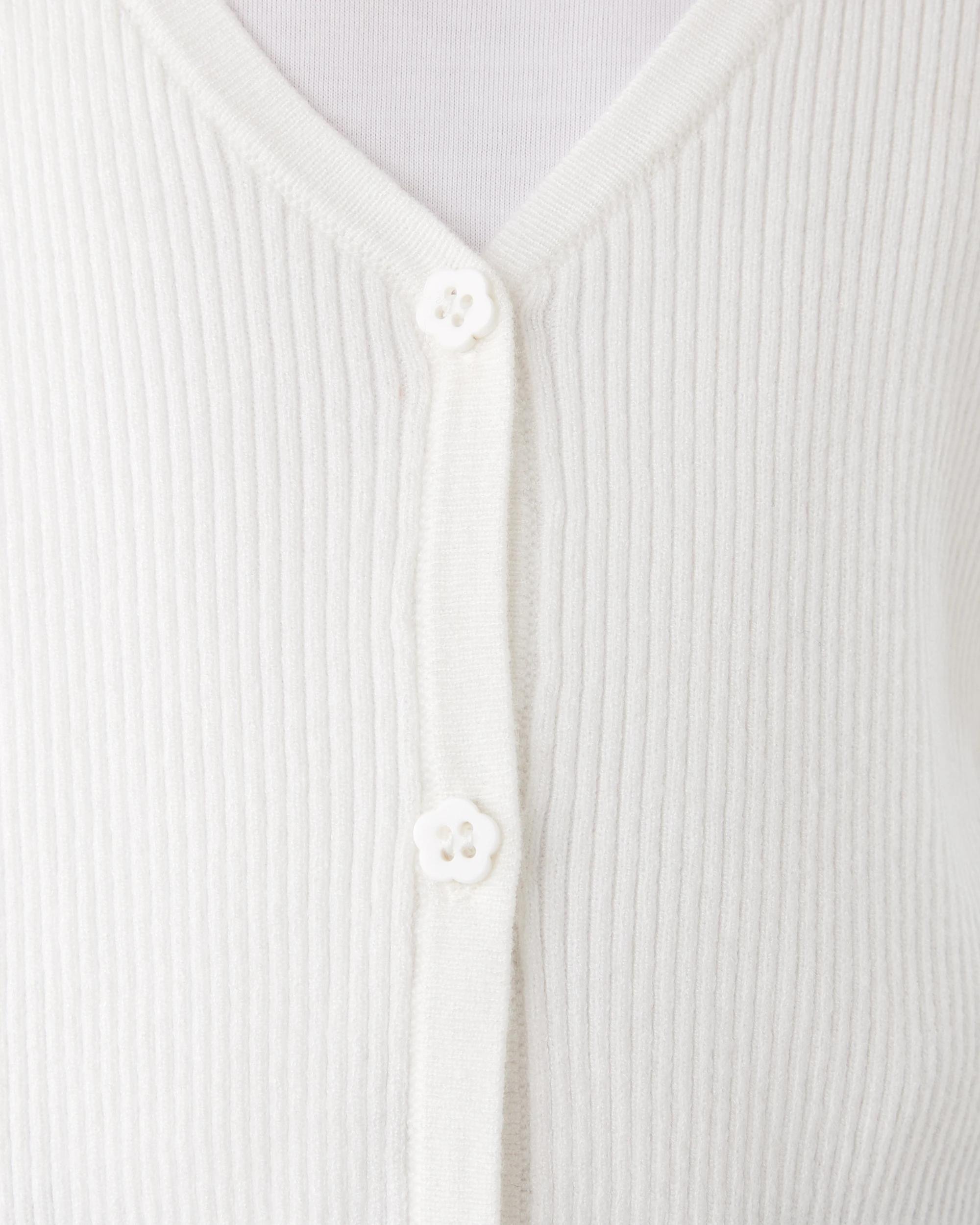 6 Button Up Front Cardigan Gardenia, 6 of 9