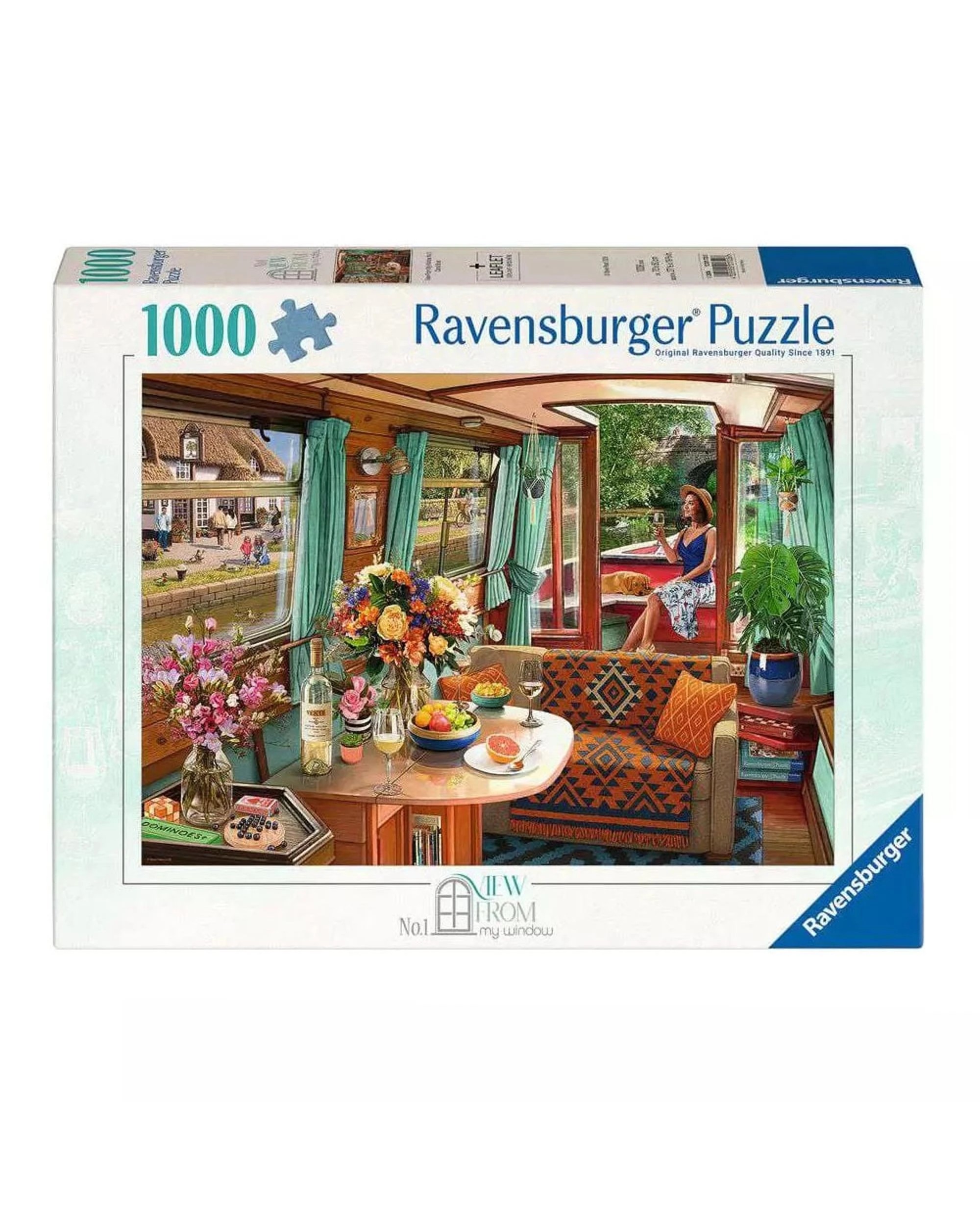 1 Ravensburger View From My Window No. 1 Canal Boat 1000 Piece Jigsaw Puzzle, 1 of 3