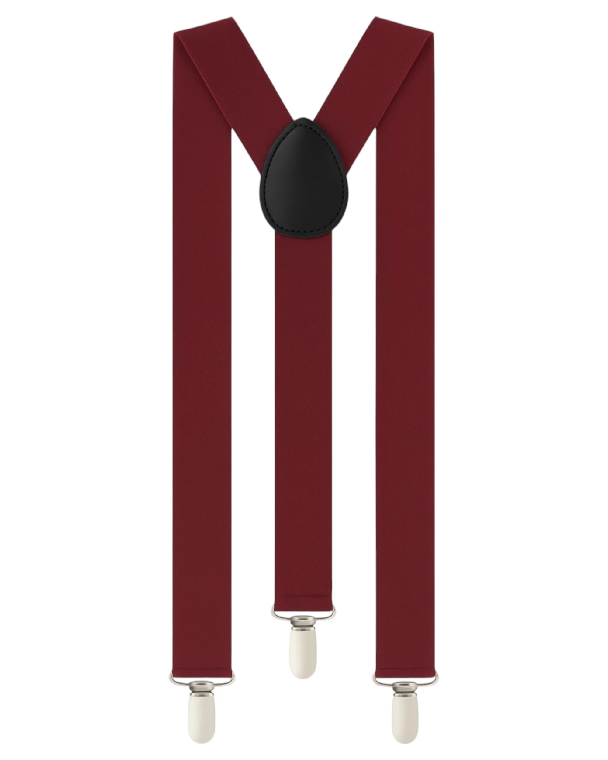 1 Zasel Boys Adjustable Maroon 65cms Suspenders - Brown - Brown, 1 of 3