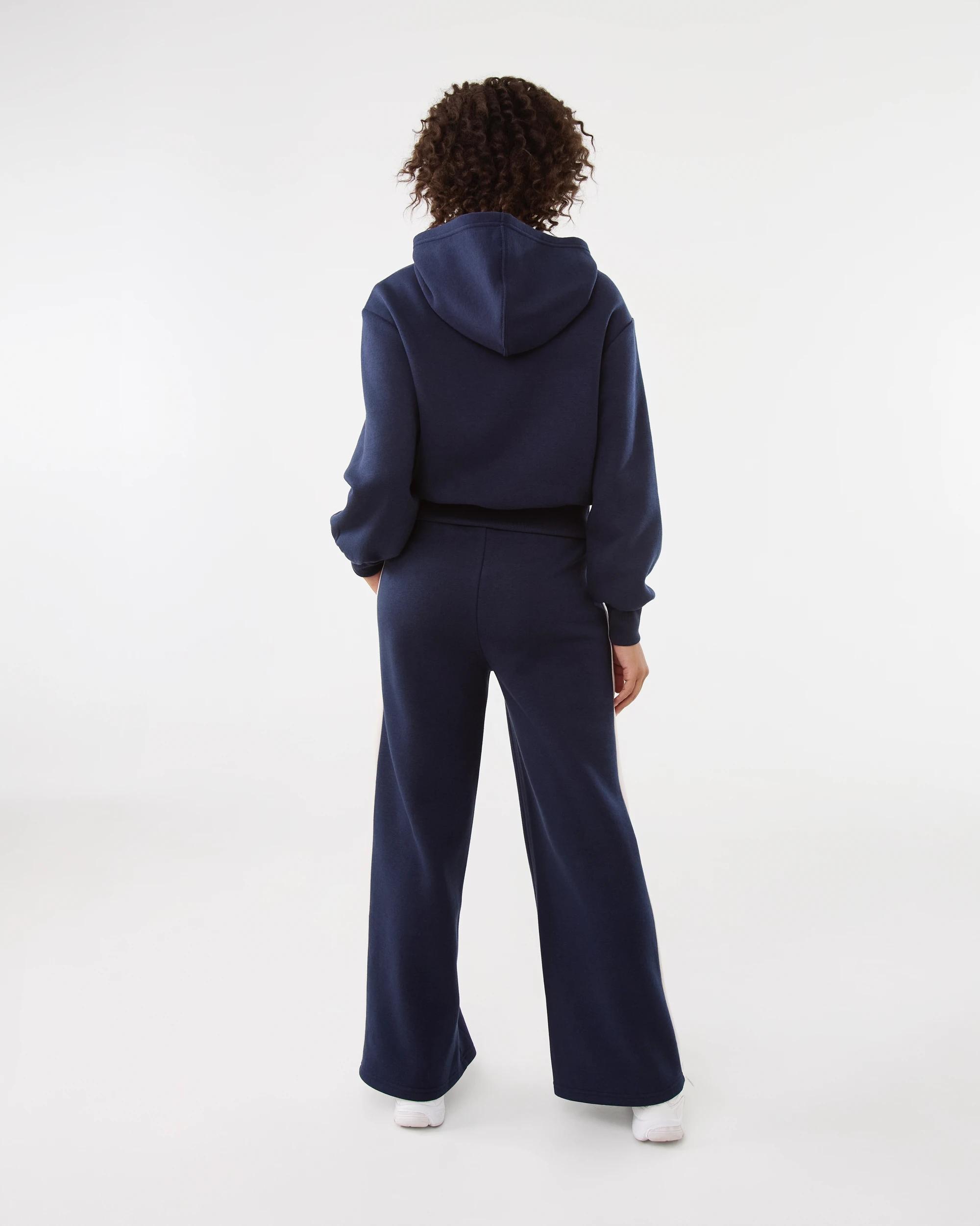 4 Everlast Womens Mid Length Cinched Hoodie Mood Indgo, 4 of 9