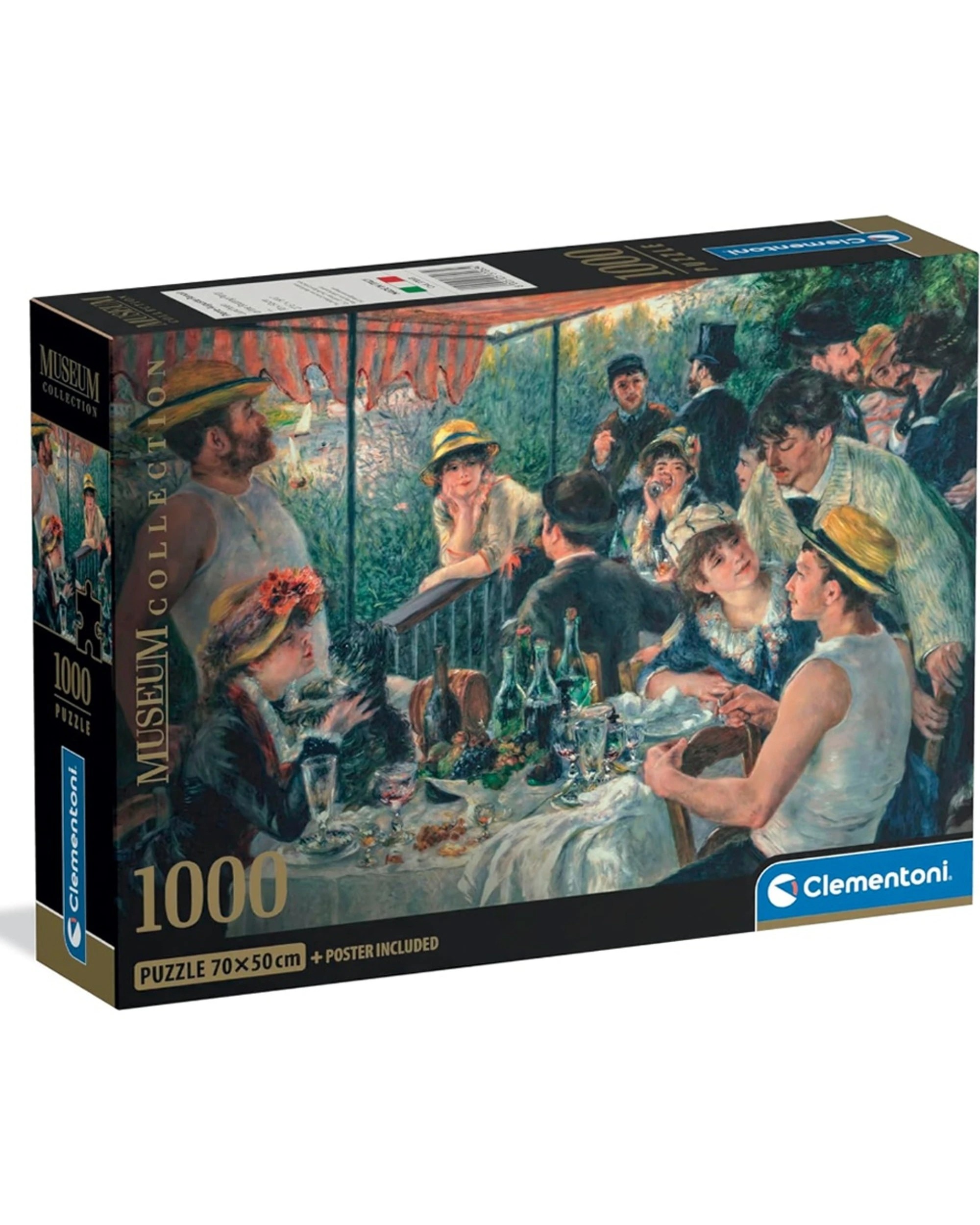 1 Clementoni Museum Collection Puzzle Lunch Boating Party 1000 Piece Set - Multi, 1 of 2