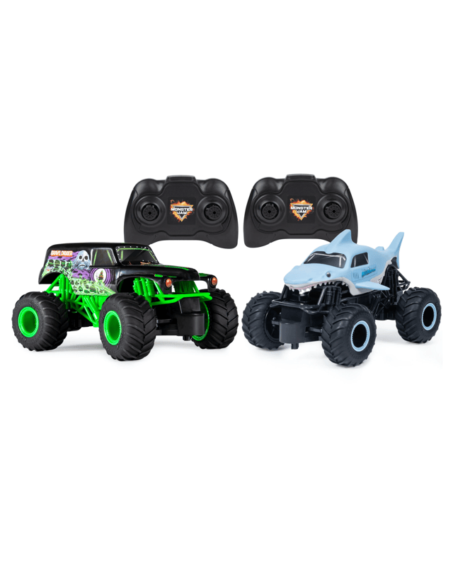 2 Pack Monster Jam RC 1:24 Grave Digger vs  El Toro Loco Racing Ri
