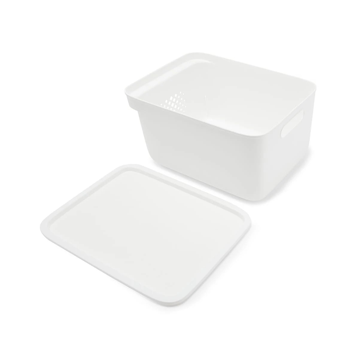 6 Storage Tub with Handle - Medium, White, 6 of 10