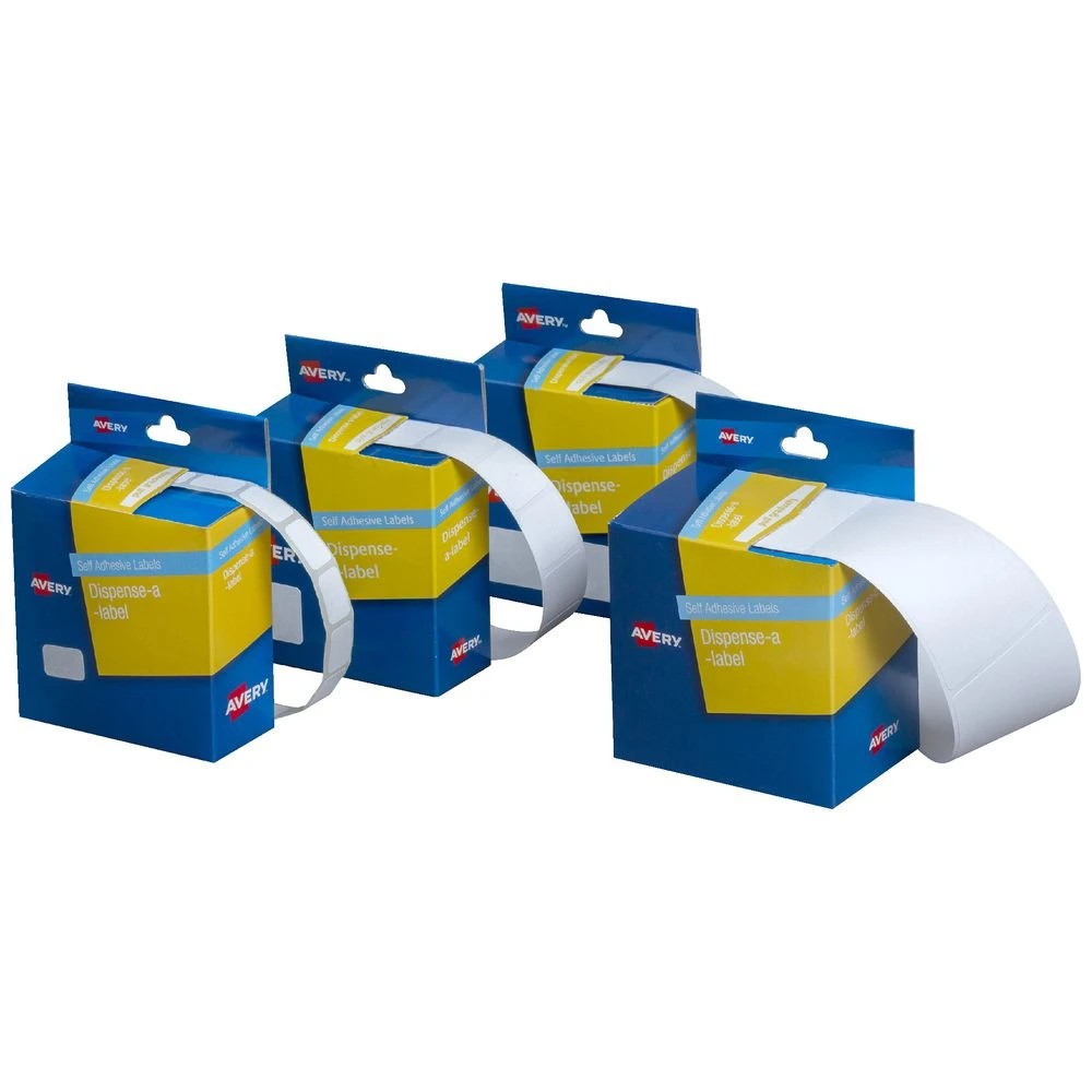 2 Avery Rectangle Dispenser Labels 19 x 36mm White 450 Pack, 2 of 2