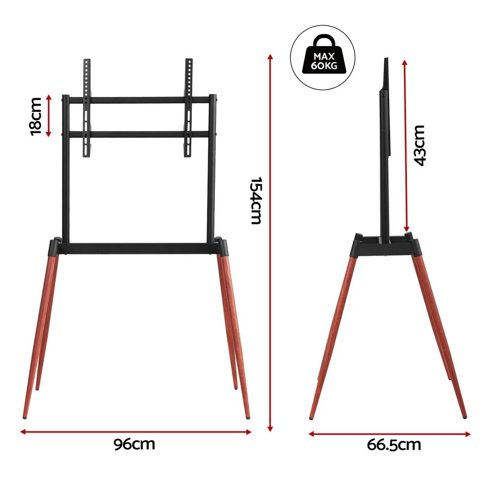 2 Artiss TV Stand 32-75 inch LED LCD Screen Wooden Floor Easel Height - Multi, 2 of 3