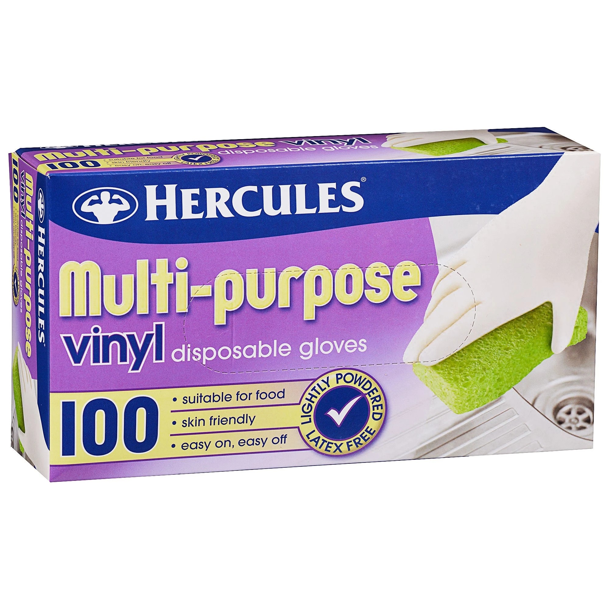1 Hercules Multipurpose Vinyl Gloves 100pk, 1 of 1