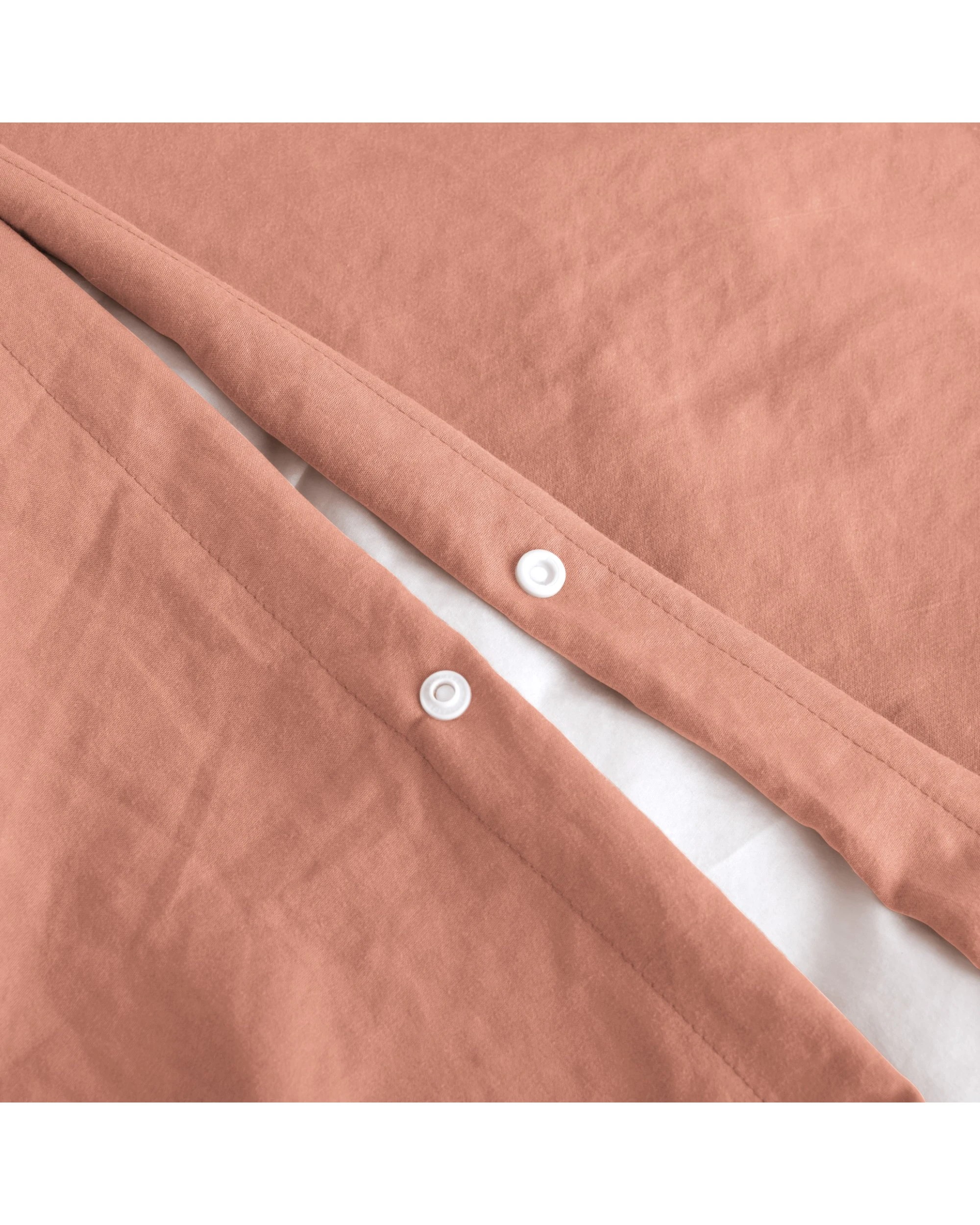 4 Dreamaker Superfine Washed Microfibre Quilt Cover Set - Double Bed - Pink Clay, 4 of 7