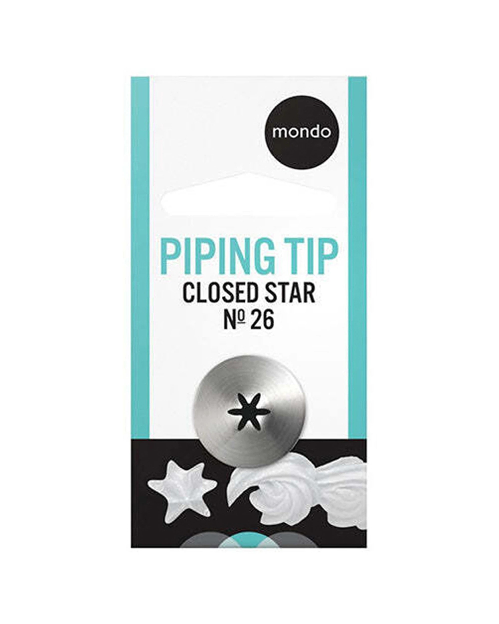 2 Mondo 4PK 26 Closed Star Piping Tip Stainless Steel Seamless Durable Construction Cake Decorating Tool - Silver, 2 of 3