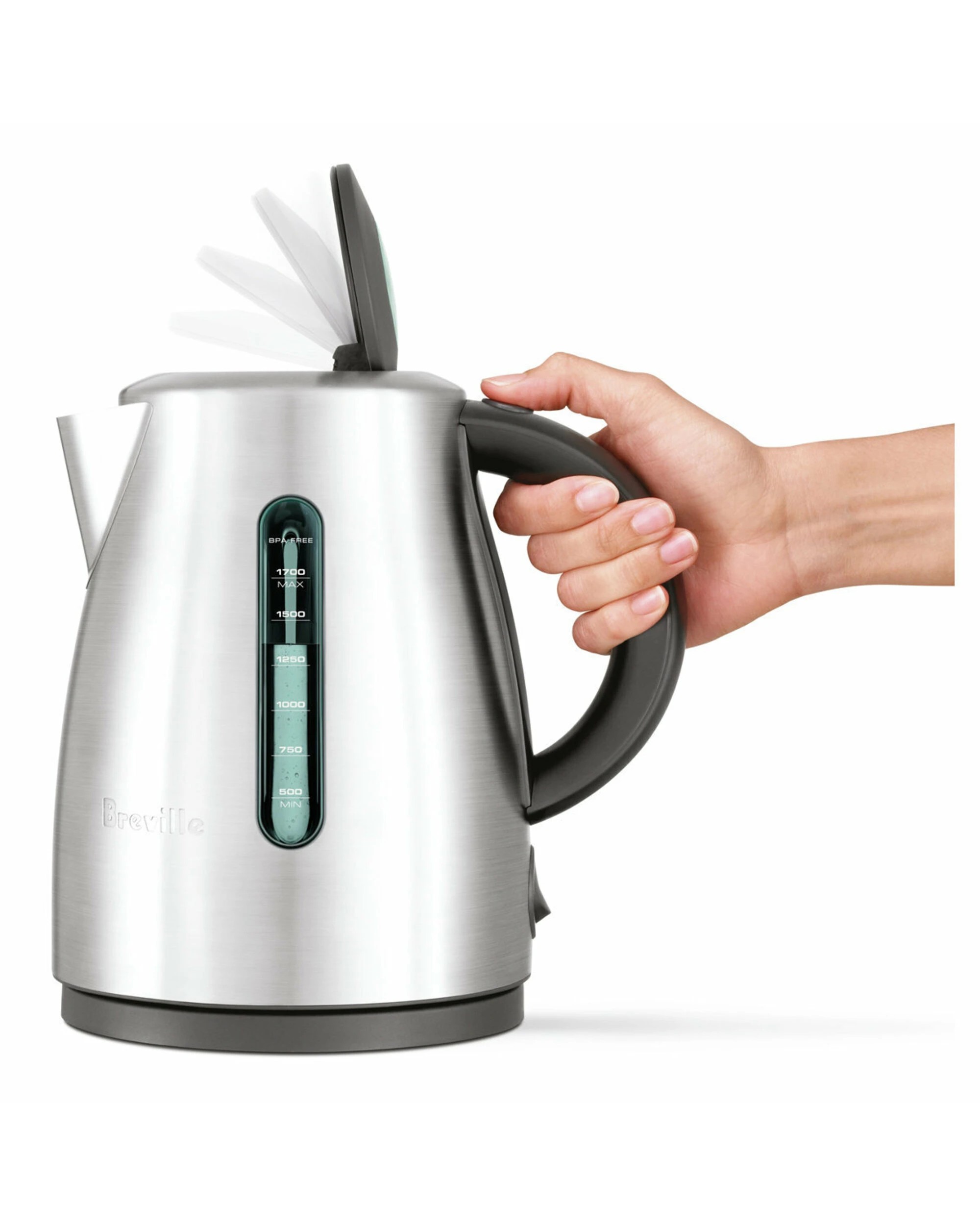 2 Breville 1.7 Litre Soft Top Kettle - Brushed Stainless Steel - STAINLESS STEEL, 2 of 2