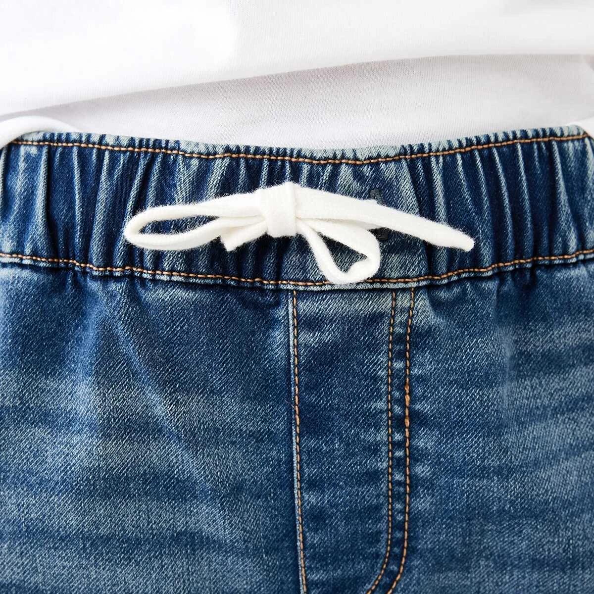 3 Denim Cargo Joggers Mid Wash, 3 of 9