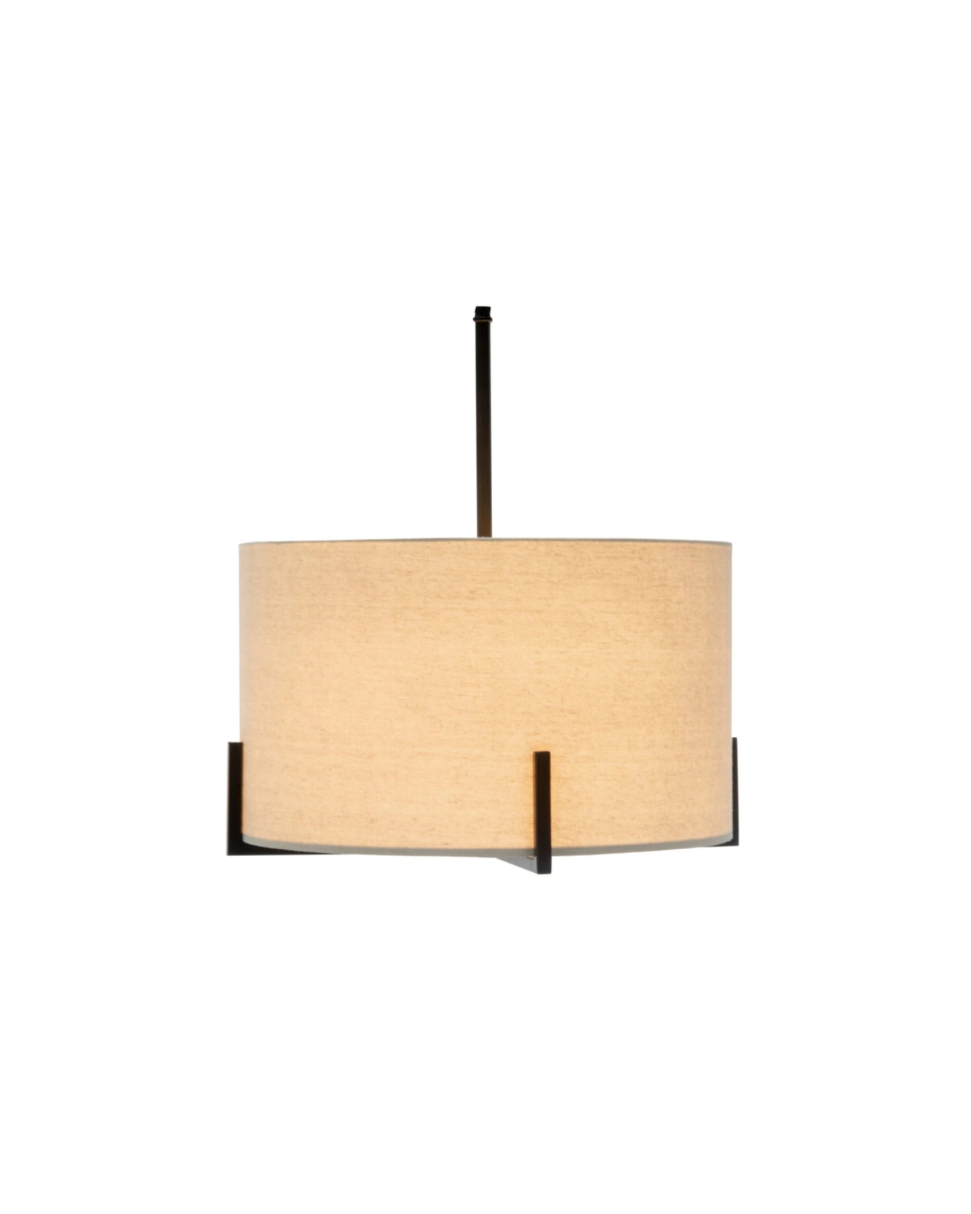 2 BR Home Modern Scandi Pendant Lamp with Linen Shade, 2 of 5