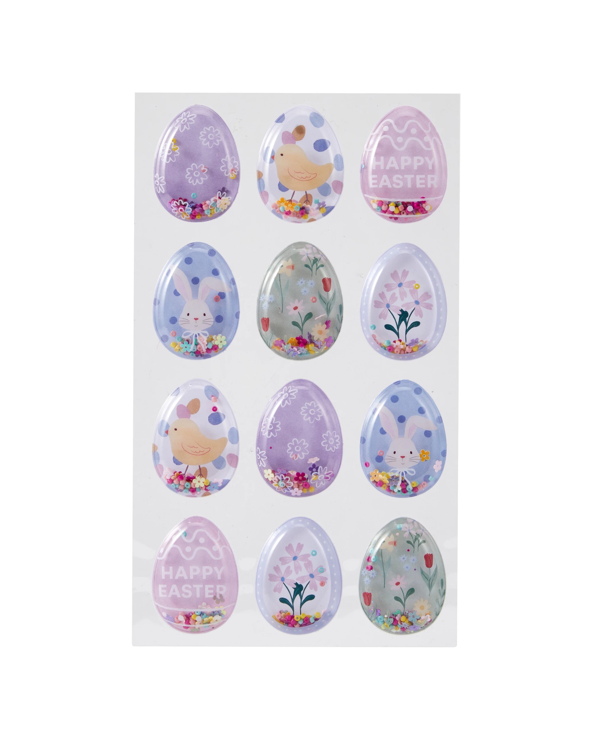 2 12 Pack Easter Craft Egg Shaker Stickers, 2 of 3