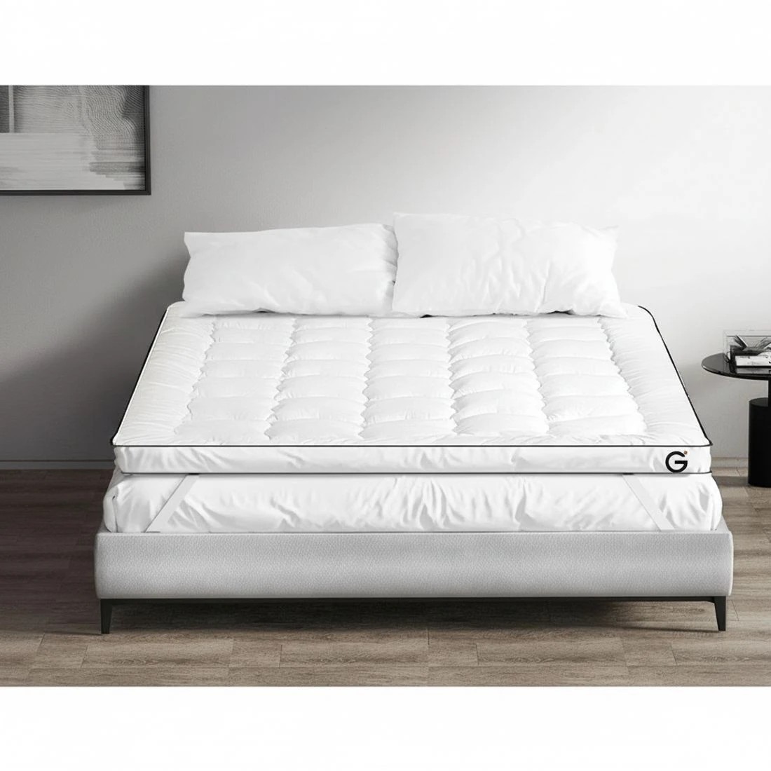 5 Giselle Bedding Pillowtop Mattress Topper 5cm Thick Mattress Pad for Back Pain Relief - Double Bed - White, 5 of 5