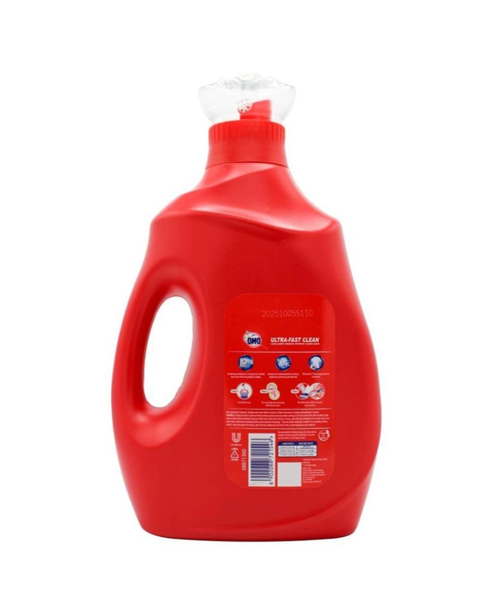 3 Omo Liquid Laundry Detergent Ultra-Fast Clean 6PK 1.9L Fast Stain Remover, 3 of 3