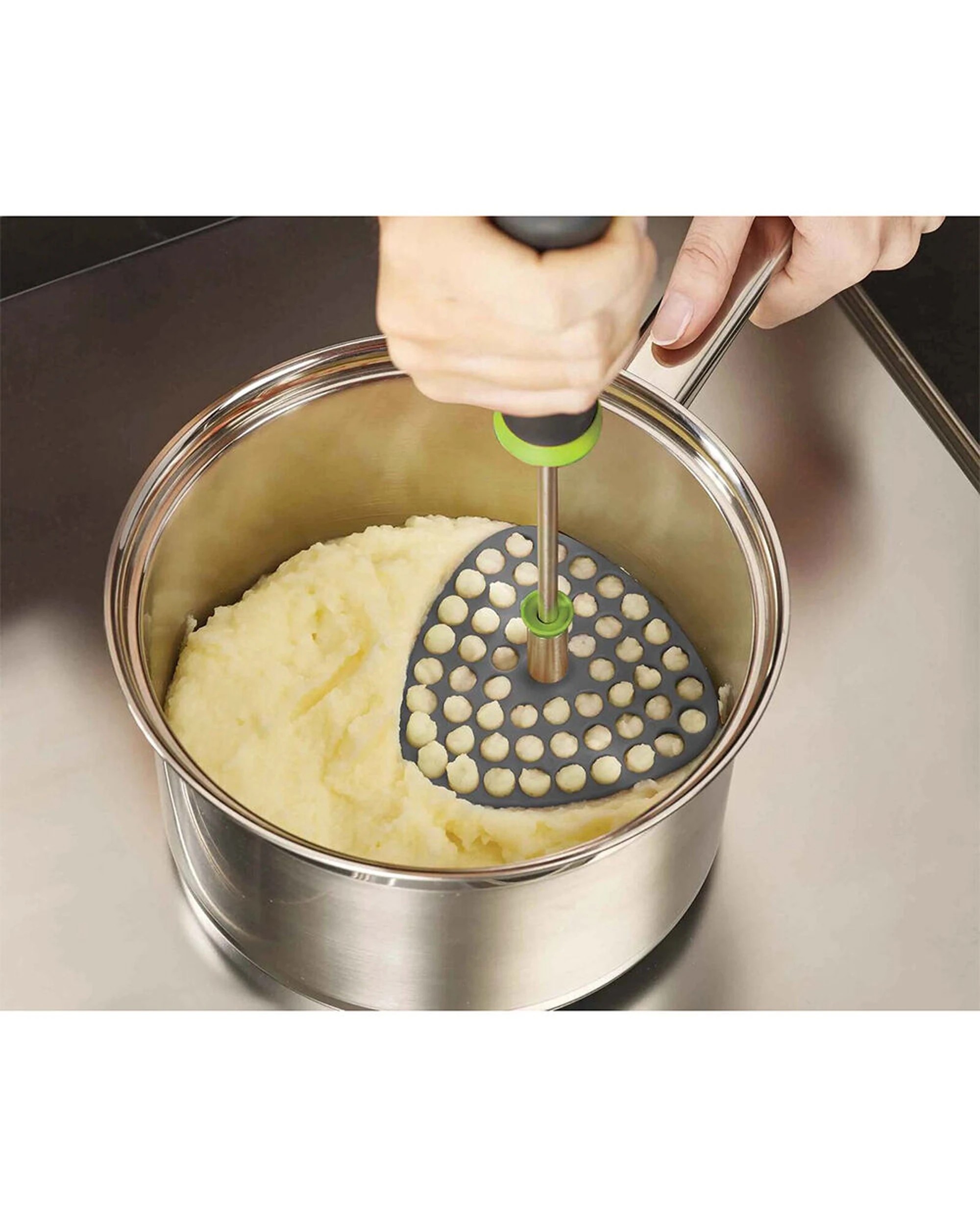 3 Joseph Joseph Delta 30.5cm Folding Potato Masher 2PK Durable Nylon Plate - Multi, 3 of 5