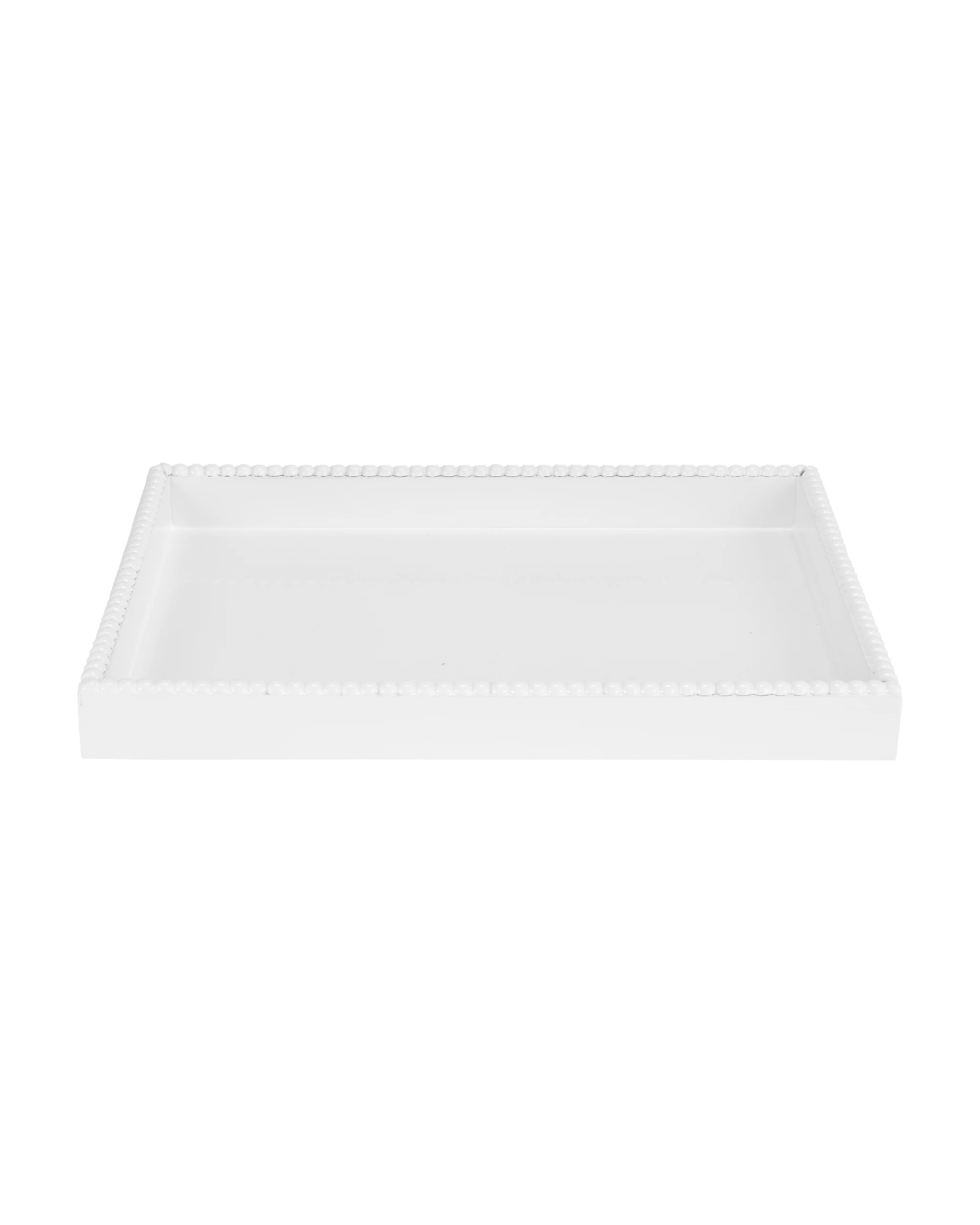 2 White Textured Edge Decor Tray, 2 of 6