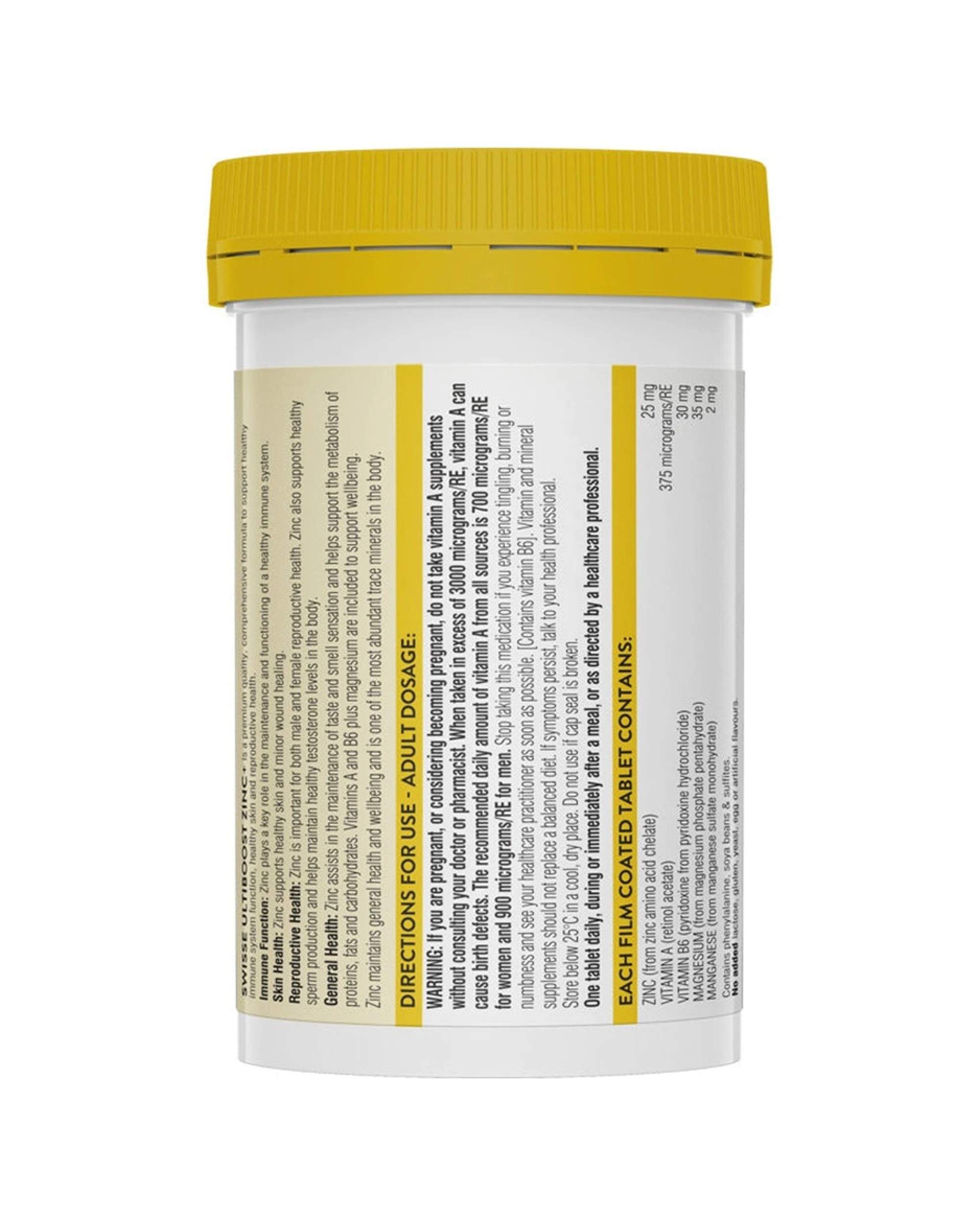 2 Swisse 120pc Ultiboost Zinc Tablets Immune Reproductive Skin Supplement, 2 of 3