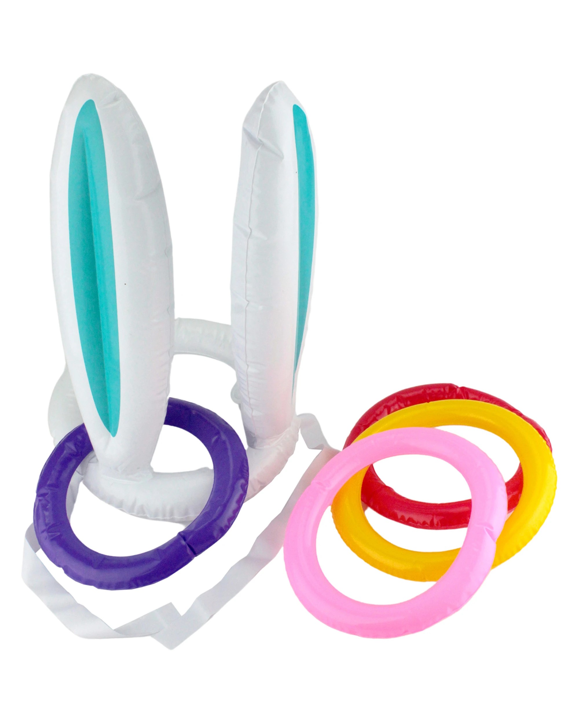 1 Easter Bunny Inflatable Ring Toss Headband Game, 1 of 4